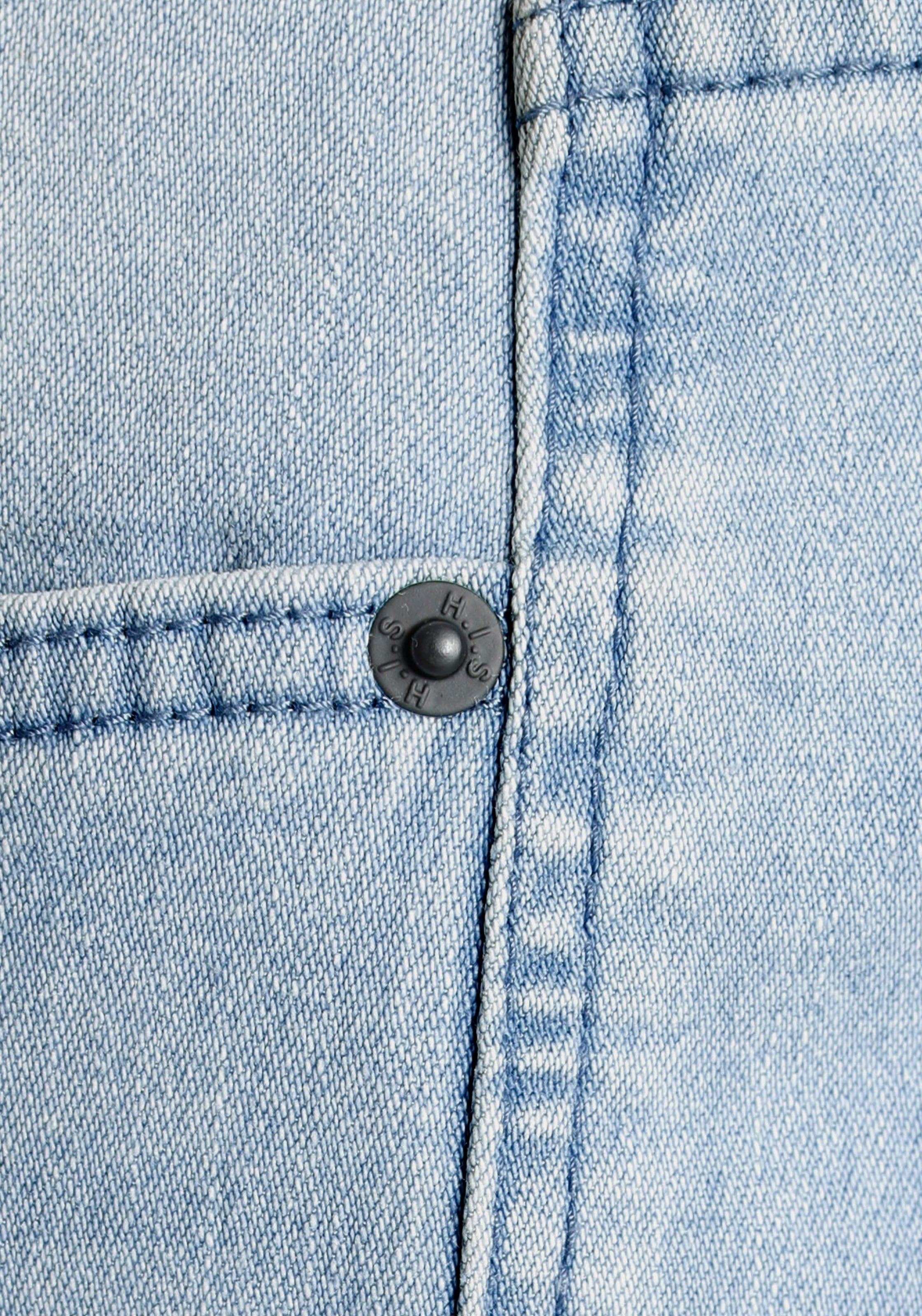 H.I.S Slim-fit-Jeans »FLUSH«, schmale Beinform, mit Used-Effekten, niedrige Leibhöhe