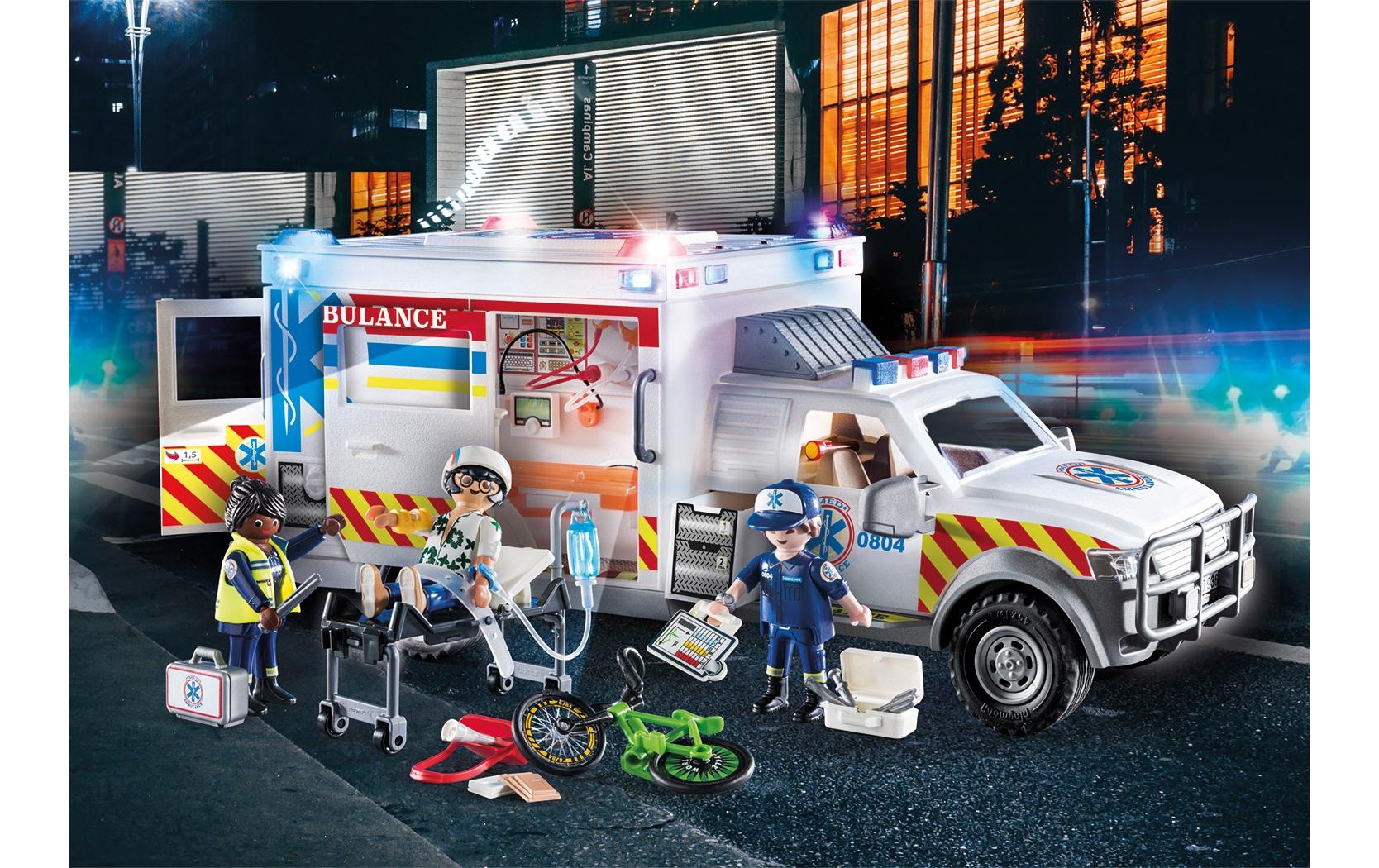 Playmobil® Spielbausteine »City Action Rettungs-Fahrzeug: US Ambulance 70936«, (93 St.)