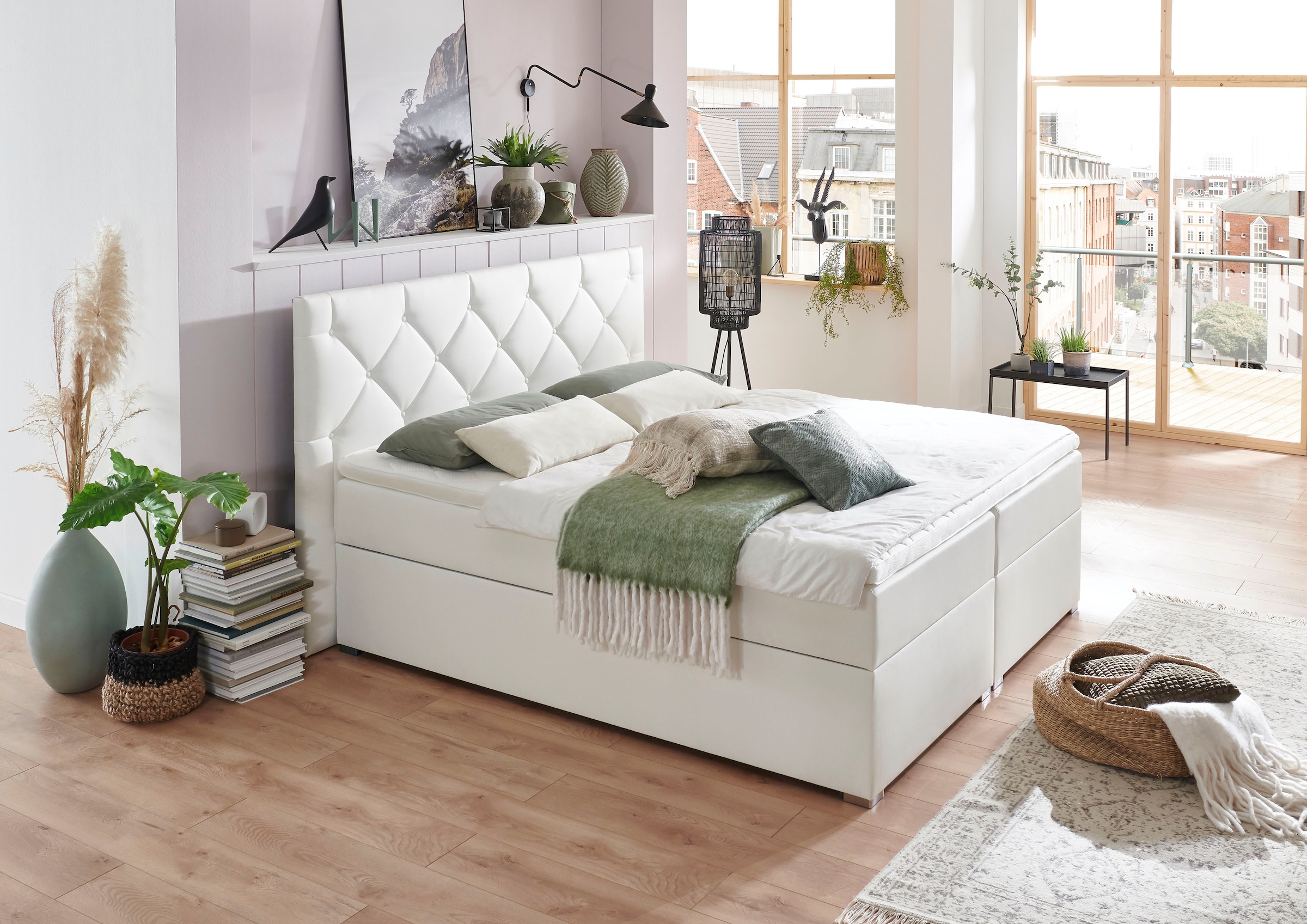 ATLANTIC home collection Boxbett »Meike«, mit XXL-Bettkasten und Topper