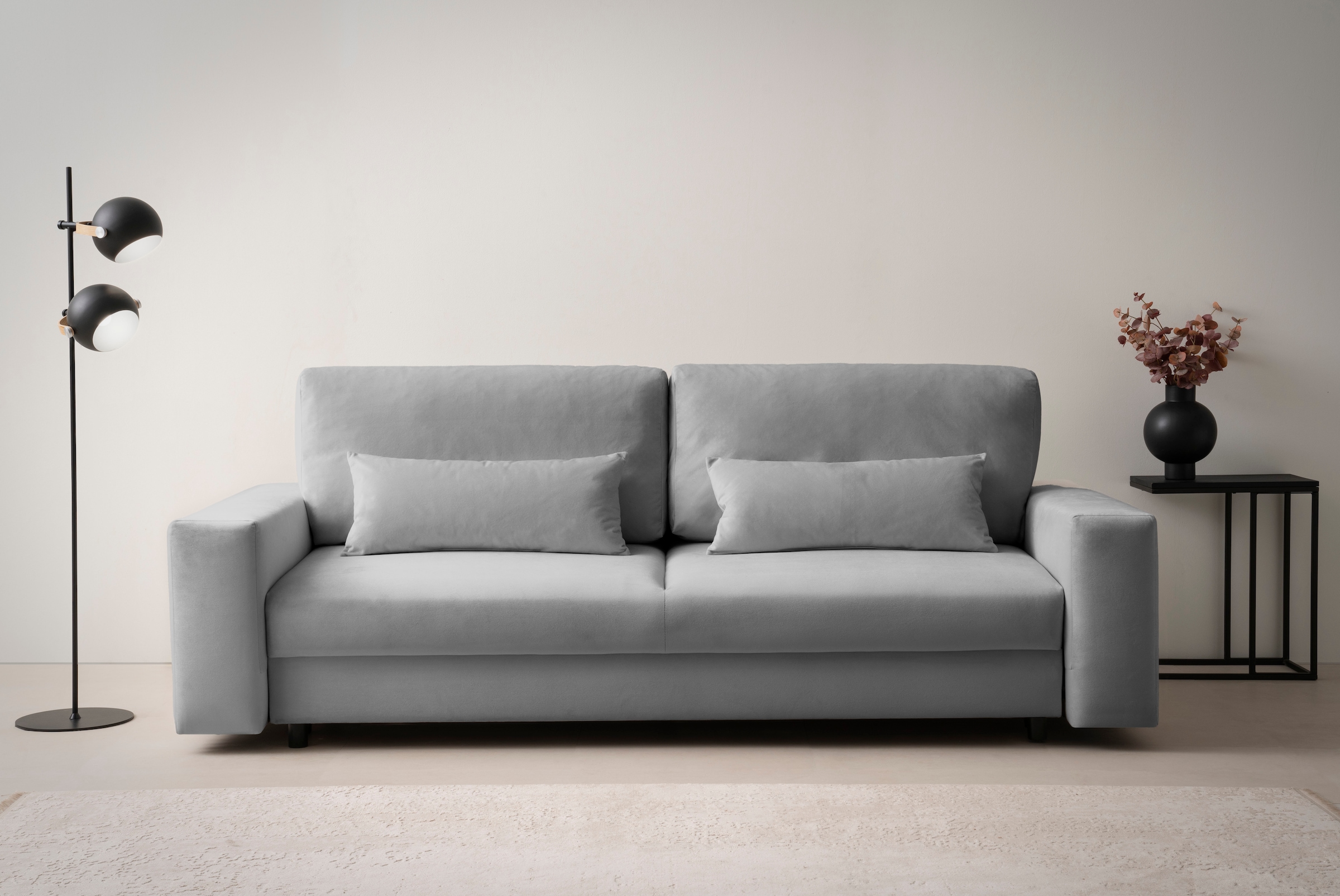 LeGer Home by Lena Gercke Schlafsofa »Imoga, Polster mit Schlaffunktion, 3-Sitzer Sofa, Couch mit Bettkasten«, in modernen Farben und Stoffen, Bettfunktion, Liegefläche: 200x150 cm