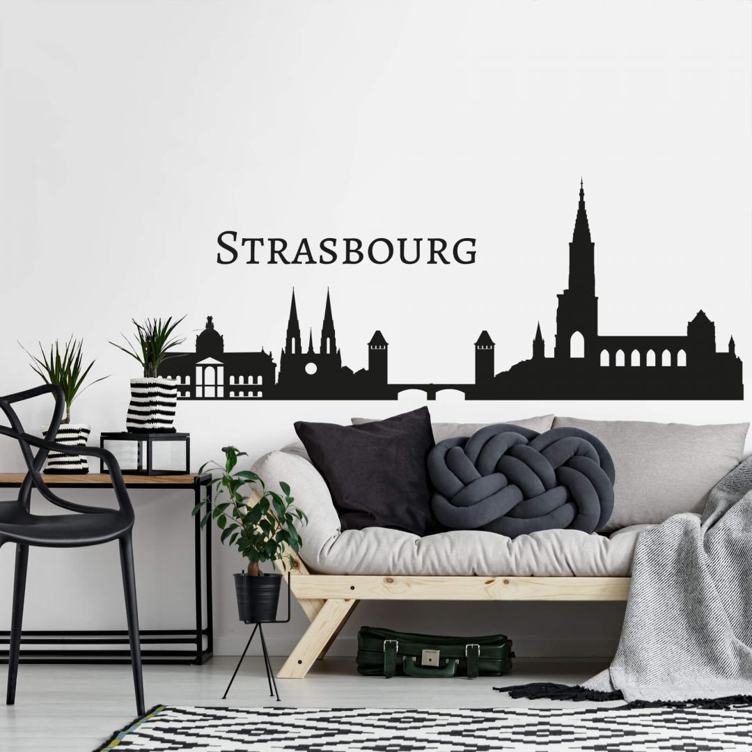 Skyline Strasbourg Jelmoli-Versand kaufen online 120cm«, Wall-Art Wandtattoo St.) »Stadt | (1