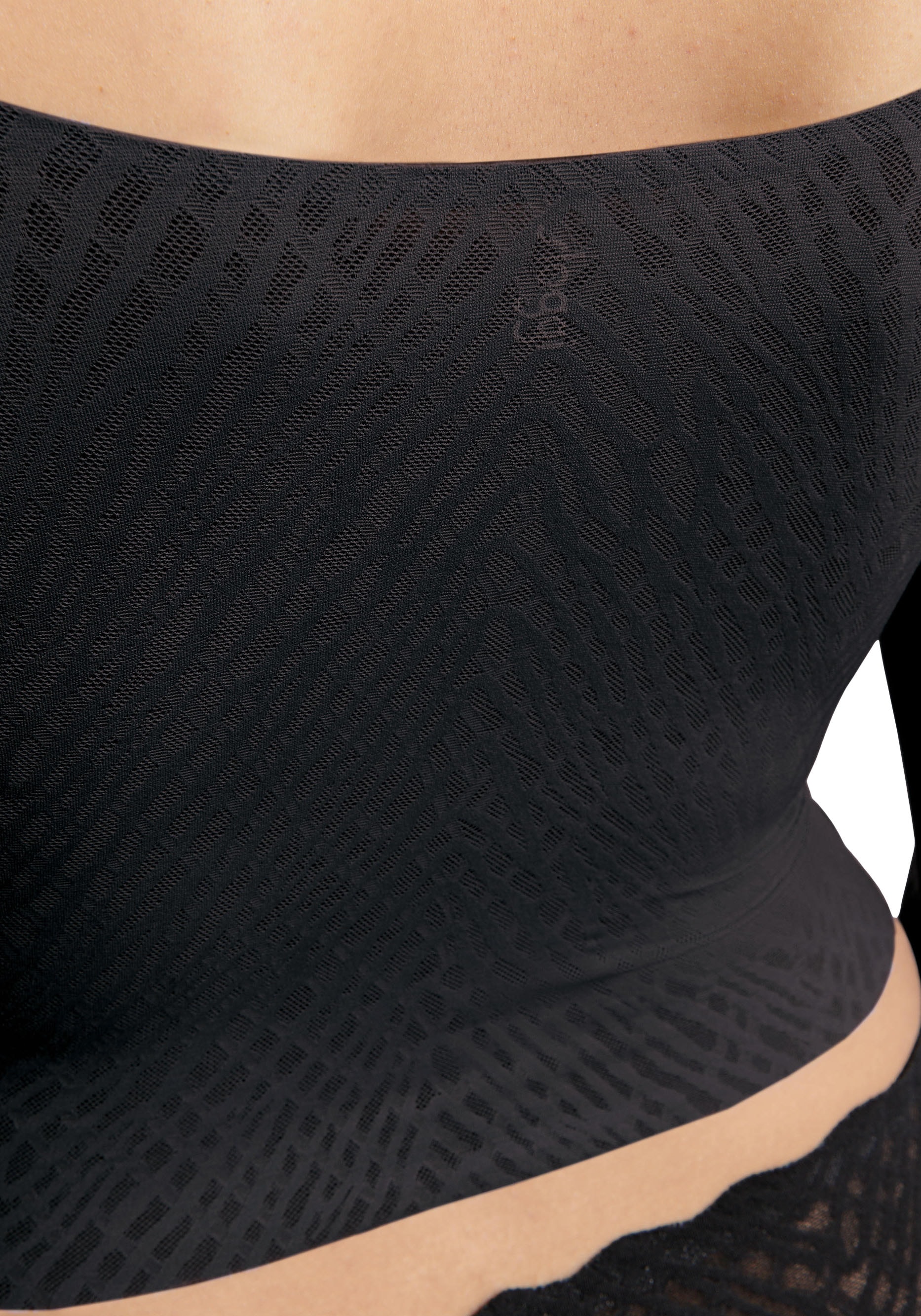 sloggi Spitzenshirt »ZERO Feel Bliss Top Long Sleeve«, nahtlos mit Spitzenoptik, Jaquardmuster