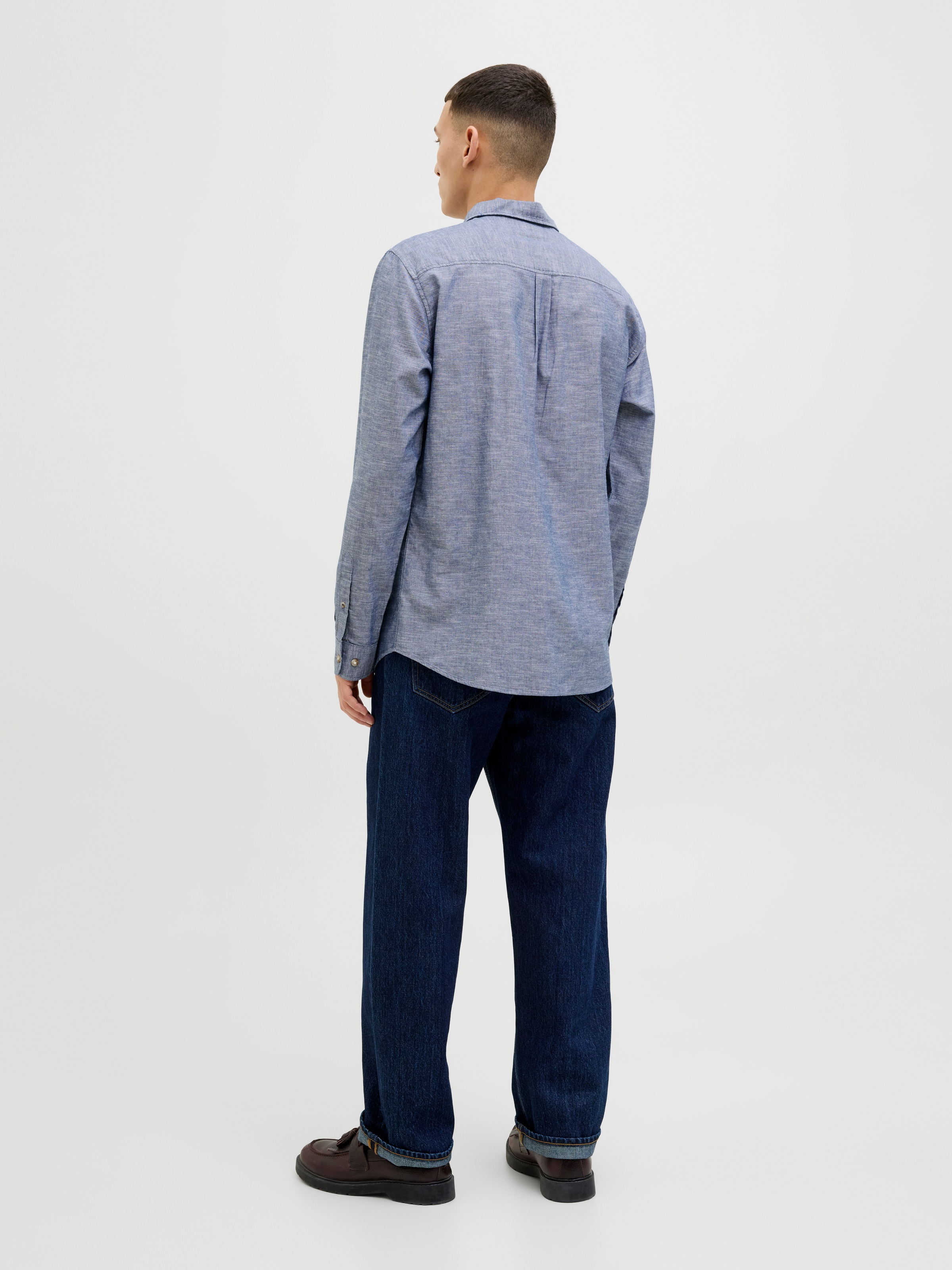 Jack & Jones Langarmhemd »JJESUMMER SHIRT LS SN«, mit Hemdkragen
