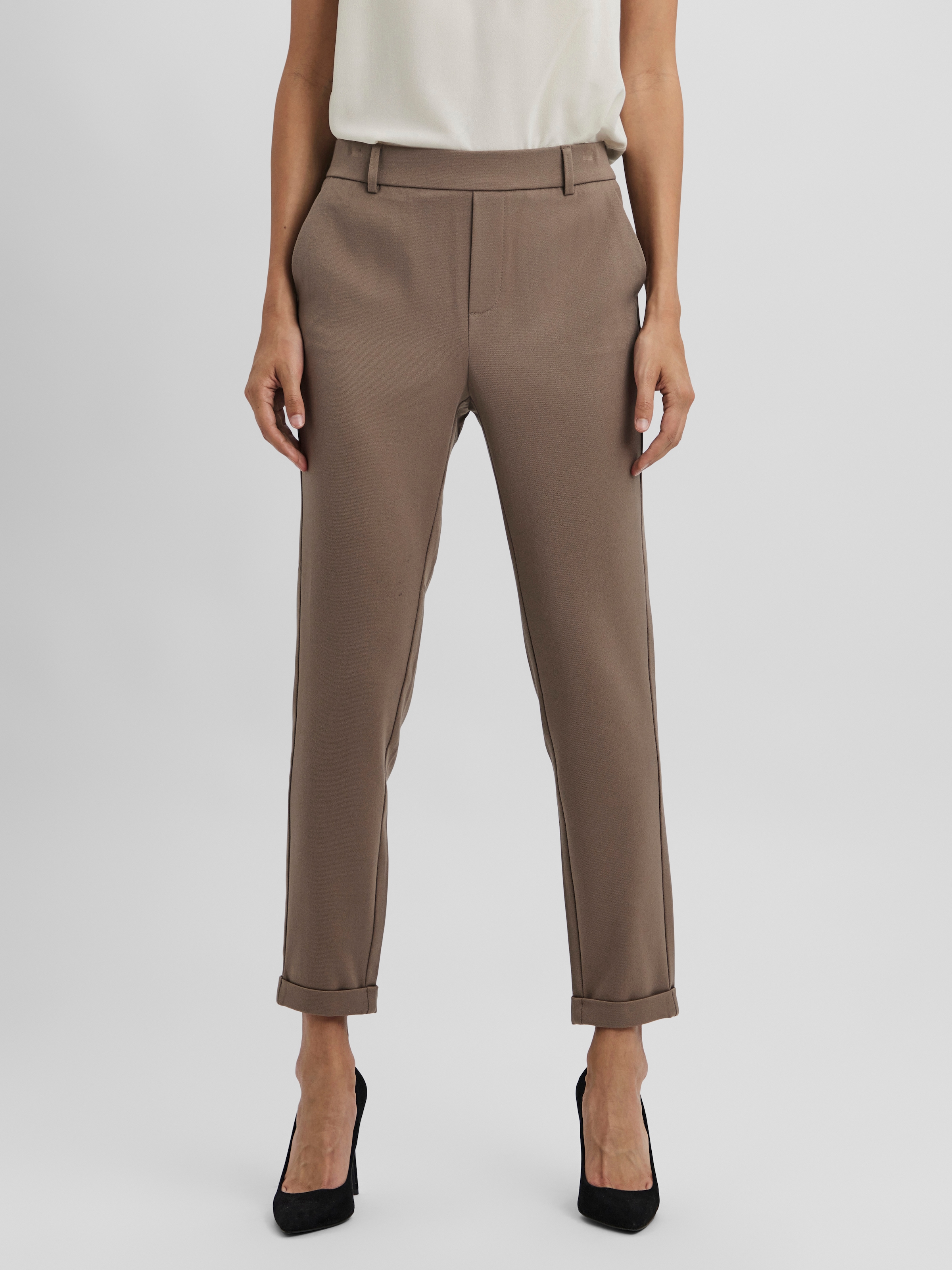 Vero Moda Anzughose »VMMAYA MR LOOSE SOLID PANT NOOS« knöchelfreie Form mit Saumaufschlag