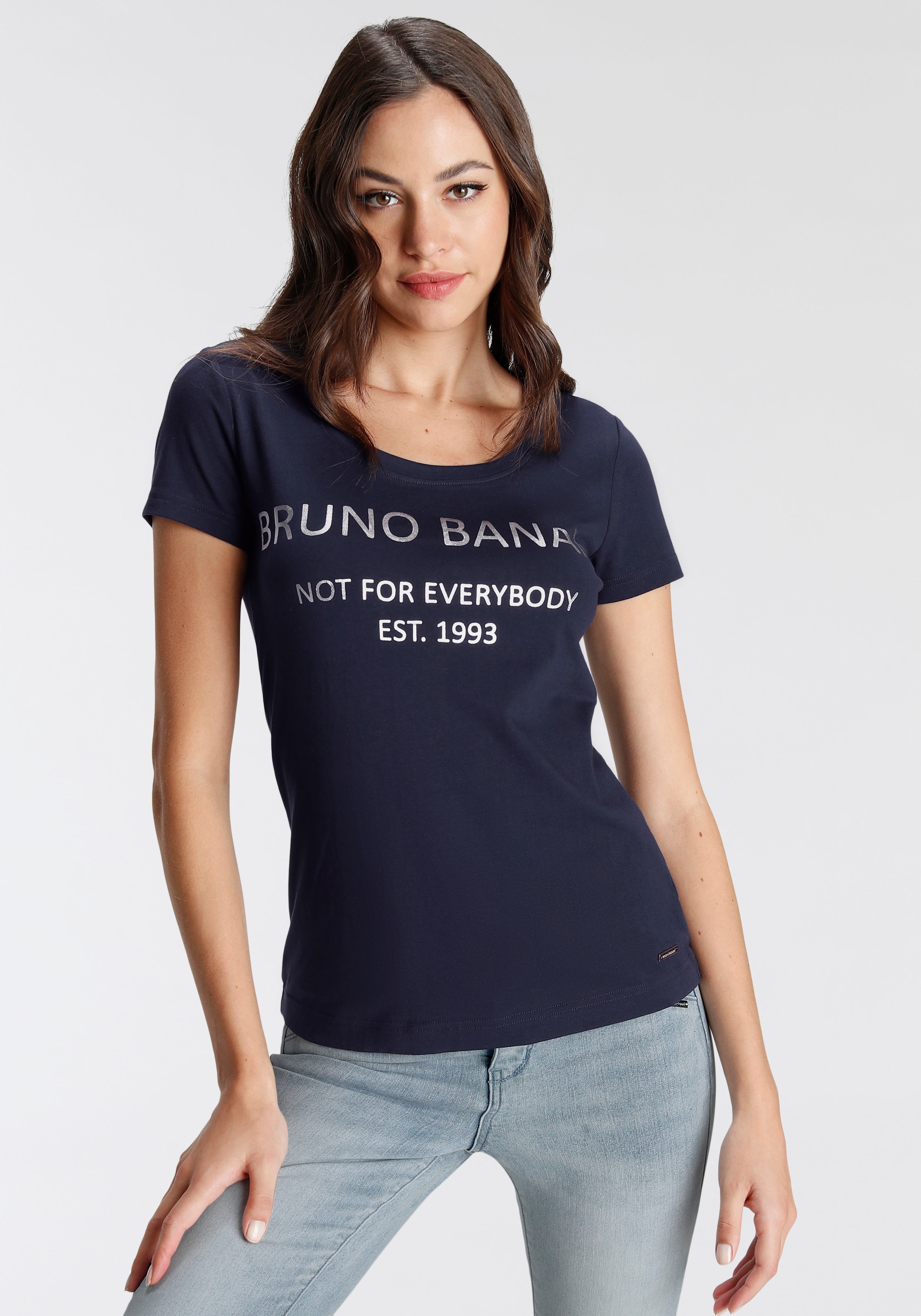 Banani Jelmoli-Versand Schweiz shoppen NEUE KOLLEKTION mit Logodruck T-Shirt, online Bruno bei goldfarbenem