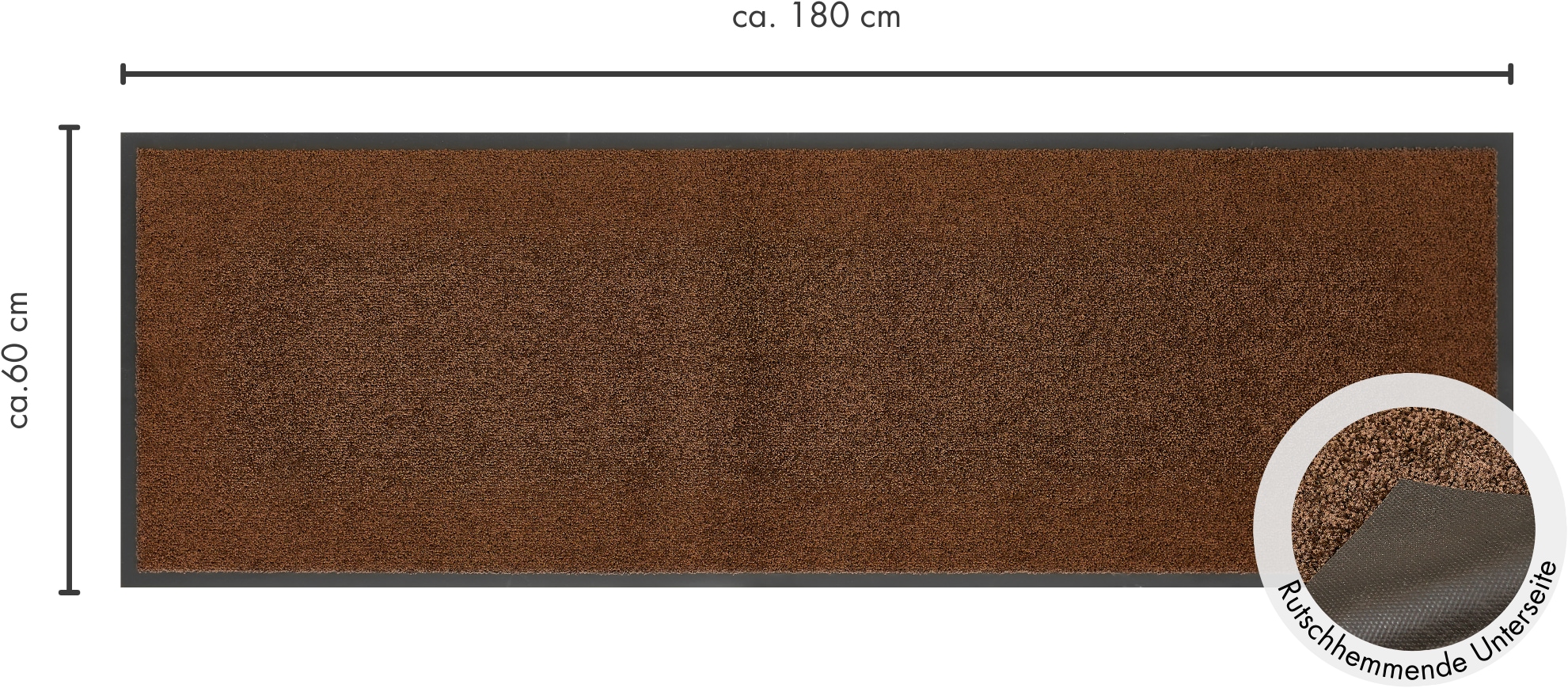 Andiamo Fussmatte »Verdi, Made in Netherlands«, rechteckig, 6 mm Höhe, Schmutzfangmatte, auch für überdachten Aussenbereich geeignet, waschbar