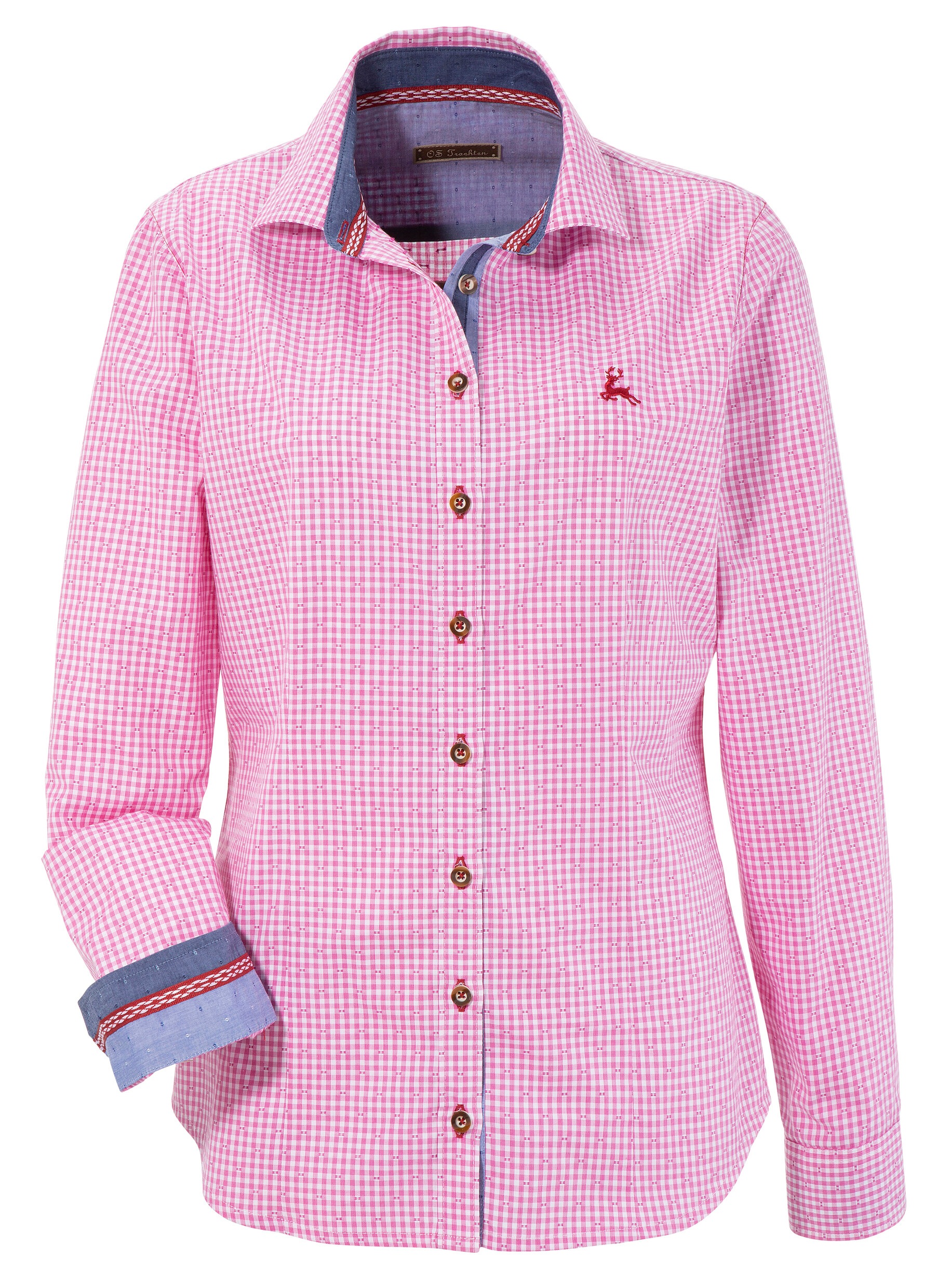OS-Trachten Trachtenbluse, Damen, im Karo-Design kaufen