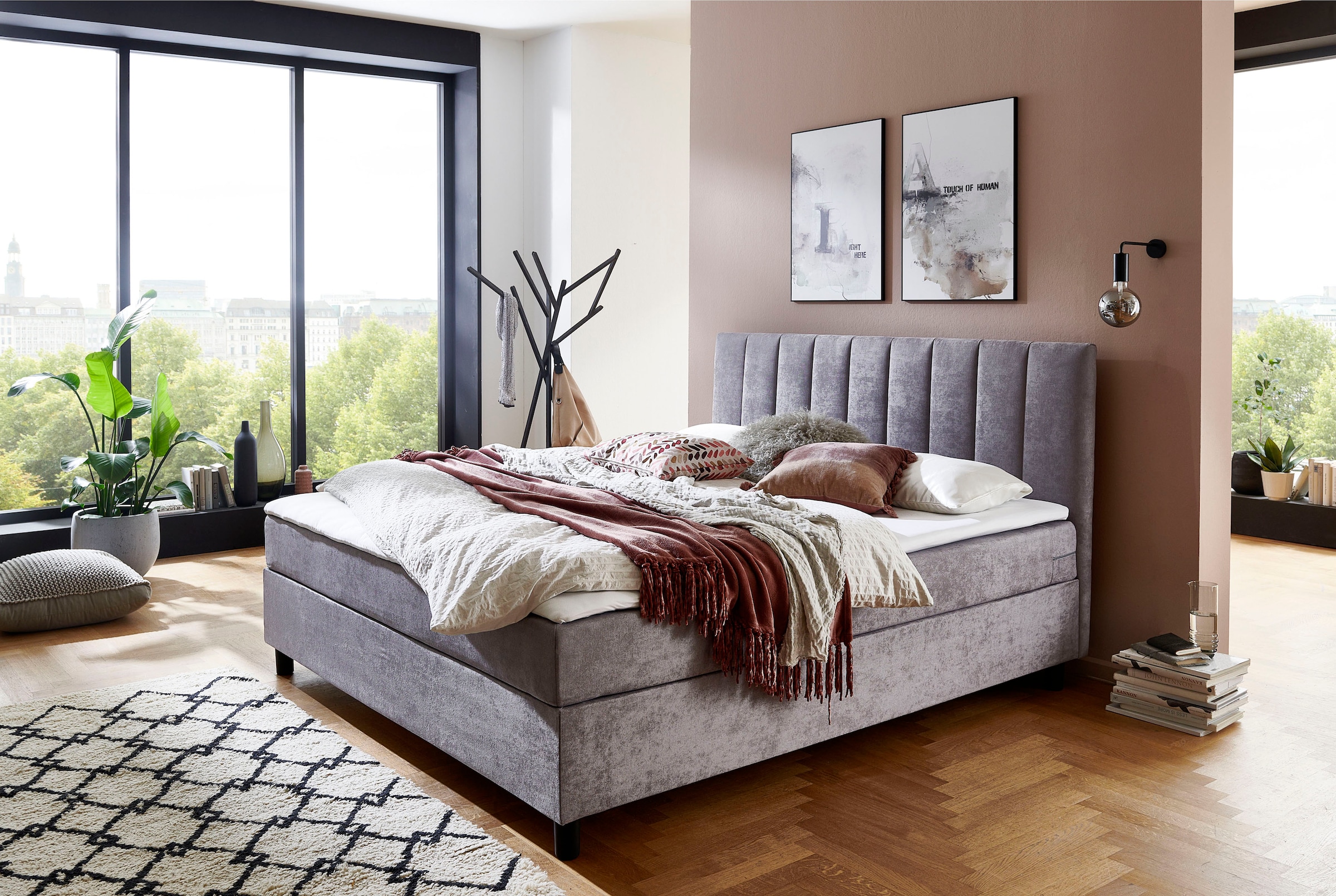 ATLANTIC home collection Boxbett »Henriete«, Tonnentaschenfederkern-Matratze und Topper, wahlweise mit Bettkasten