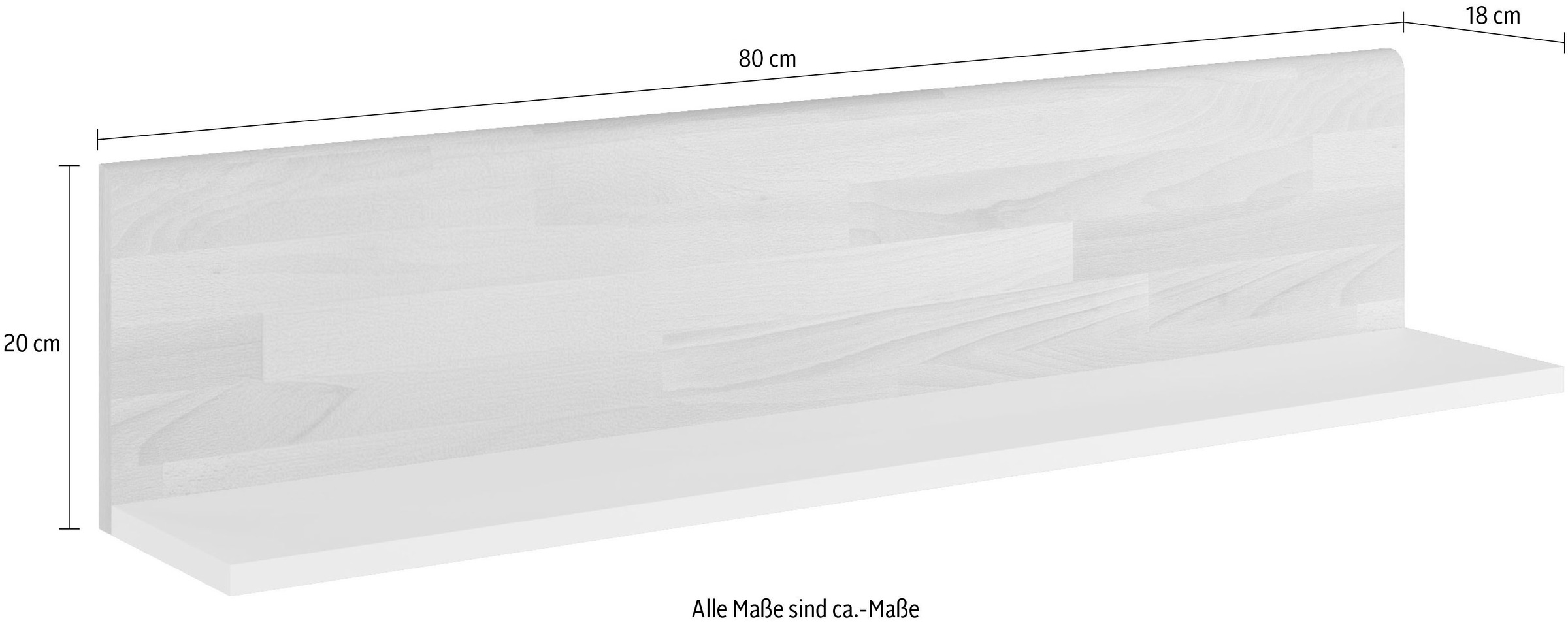 Home affaire Wandregal, (Set, 2 St.), zwei Wandregale, Breite 80 cm