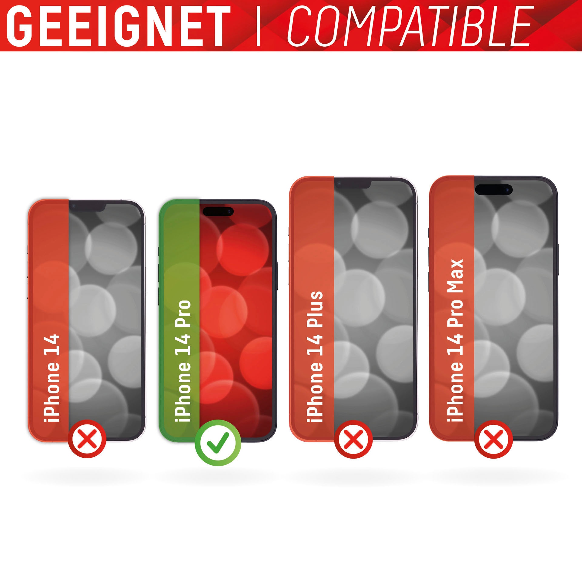 Displex Displayschutzglas »Real Glass + Case - iPhone 14 Pro«, für iPhone 14 Pro