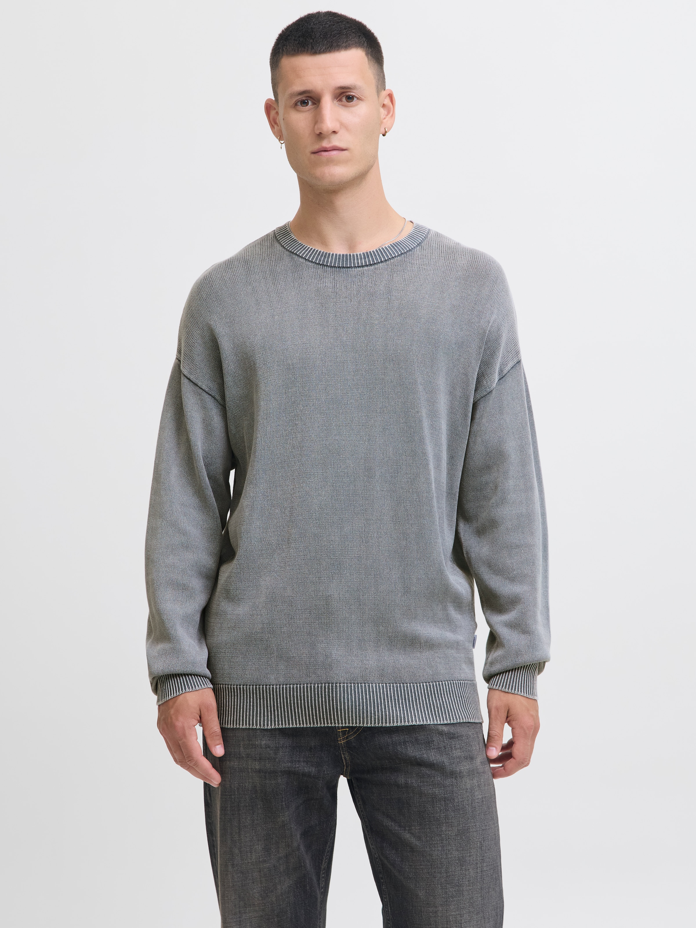 Jack & Jones Rundhalspullover »JJECHARGE FADED KNIT CREW NECK NOOS«