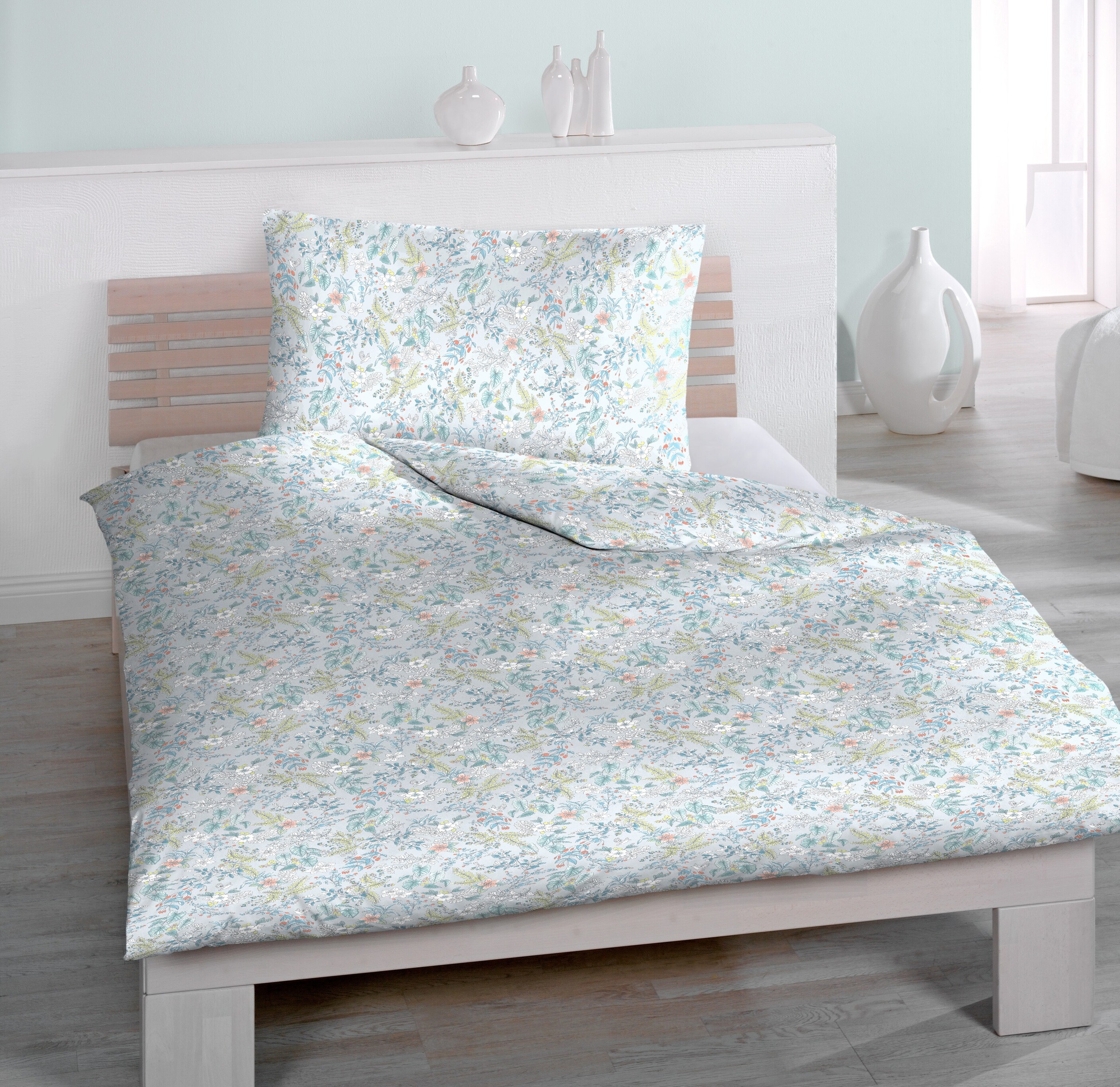 HOME FASHION Bettwäsche »Blume, Renforcé  (2tlg.)«, (2 tlg.), mit floralem Muster kaufen
