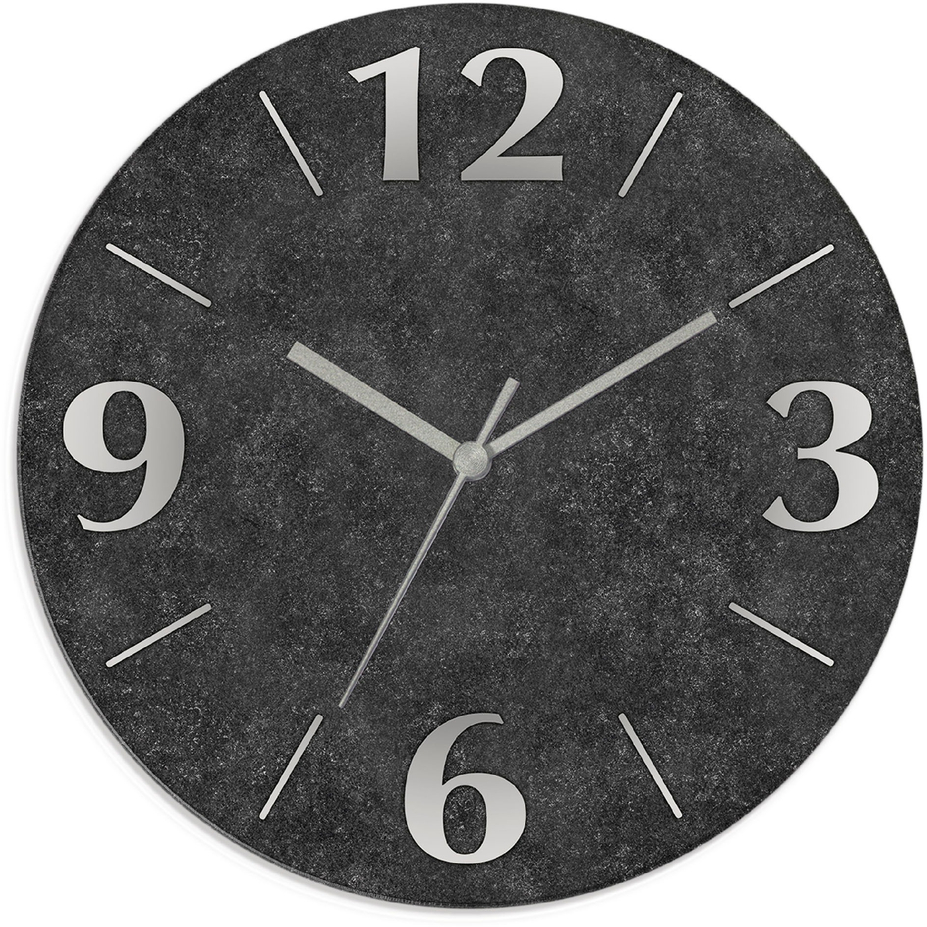 Artland Wanduhr "Granit-Gestein-Anthrazit" wahlweise mit Quarz- oder Funkuhrwerk, lautlos ohne Tickgeräusche