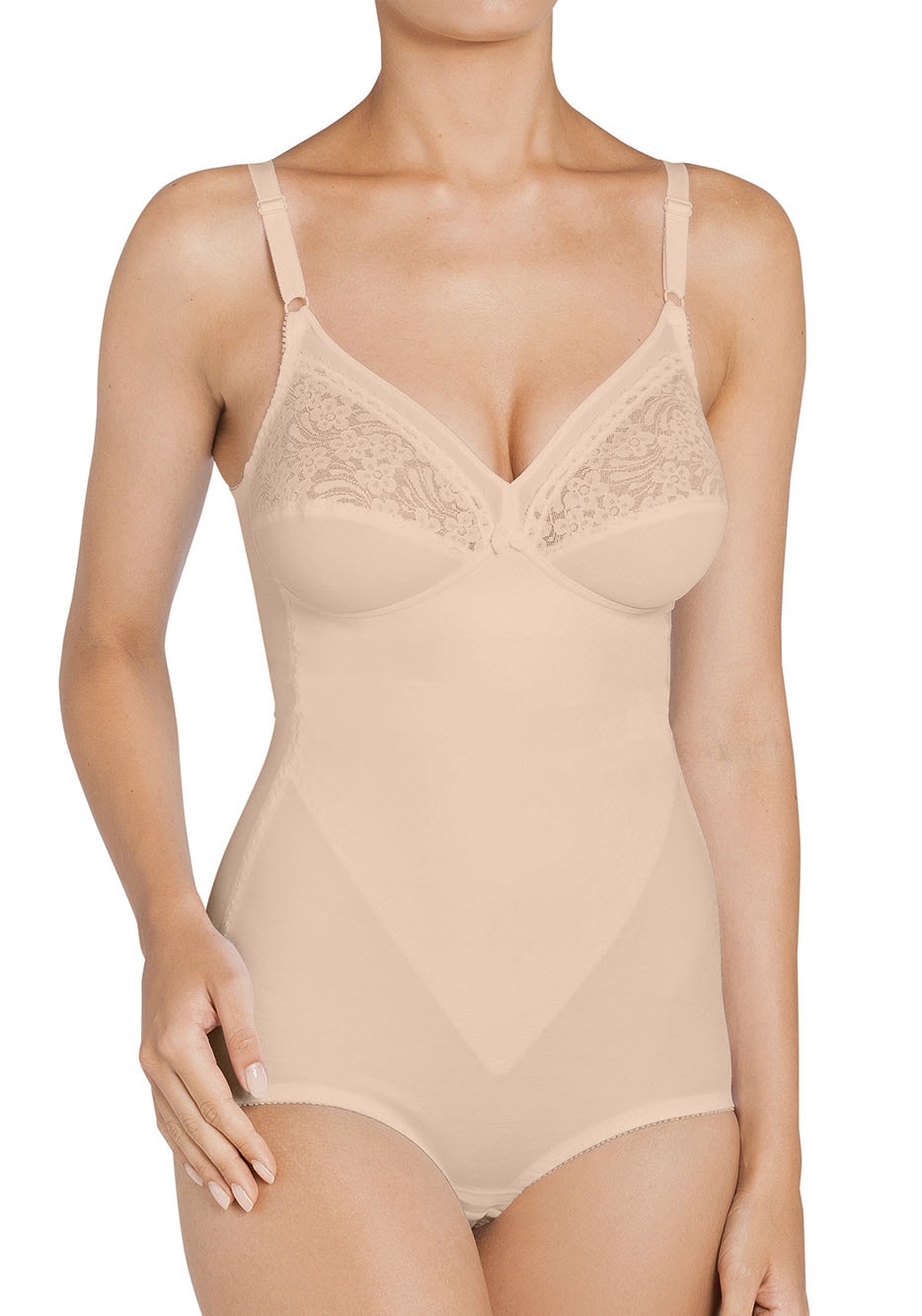 Triumph Miederbody »Formfit BS X« florale Spitze, runder Rückenausschnitt, tiefer V-Ausschnitt