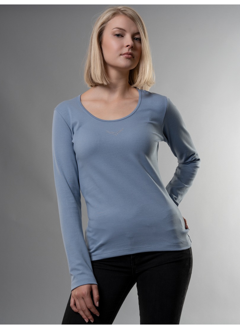 Trigema Longsleeve »TRIGEMA Langarmshirt mit Kristallsteinen« 1 Stk.