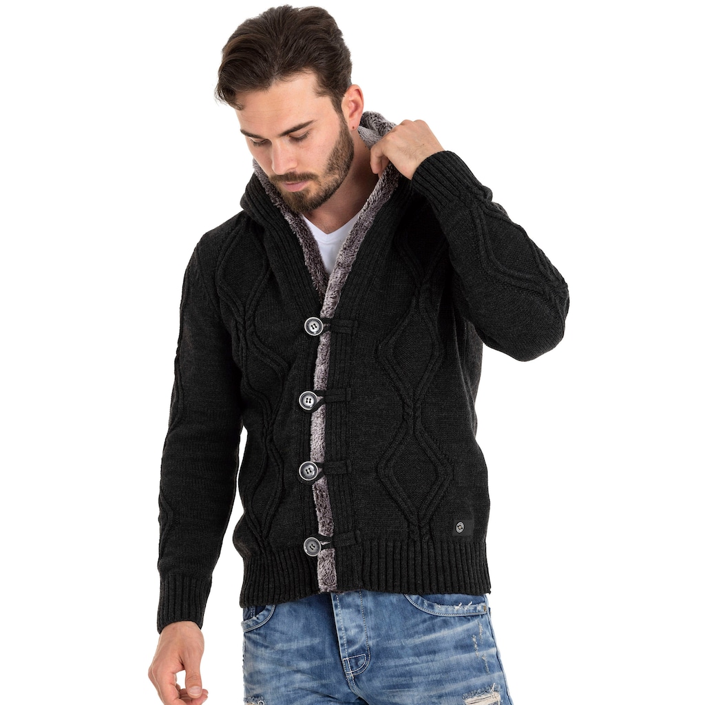 Cipo & Baxx Kapuzenstrickjacke