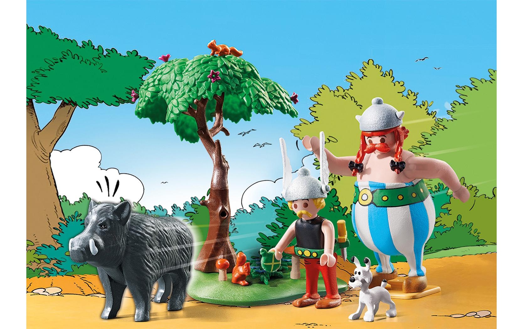 Playmobil® Spielbausteine »Asterix Wildschweinjagd 71160«, (52 St.)