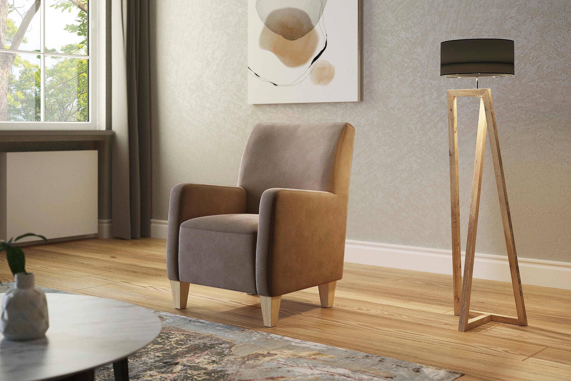 Home affaire Sessel "Viva" mit Federkern, mit Buchefüssen