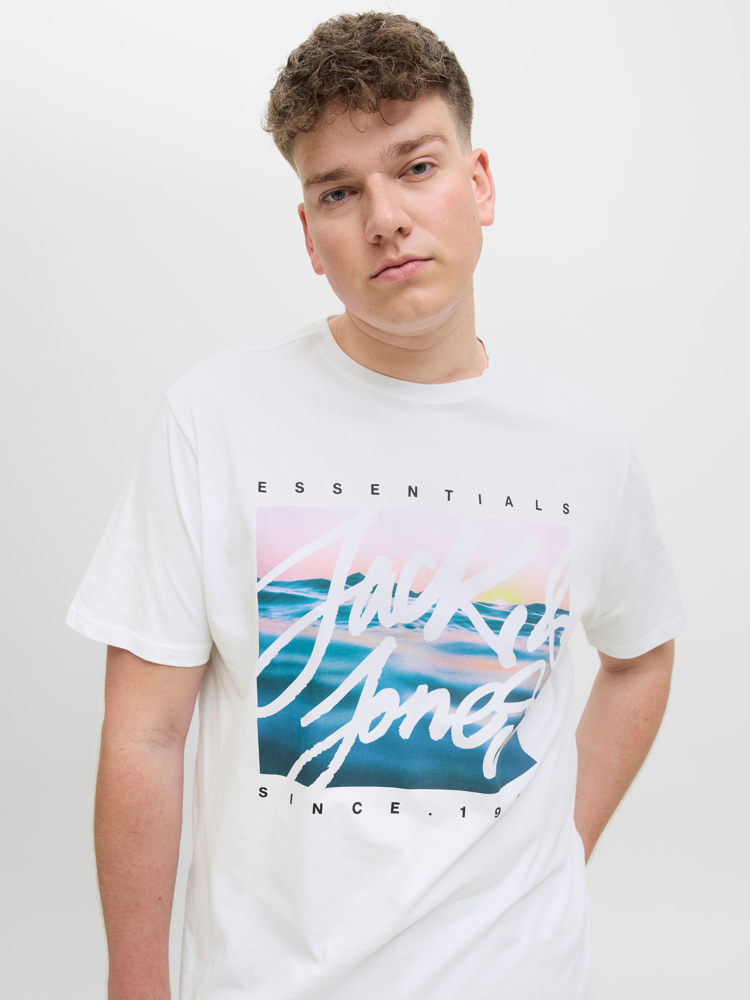 Jack & Jones PlusSize Print-Shirt »JJCOLTON PHOTOPRINT TEE SS CREW NE PLS«