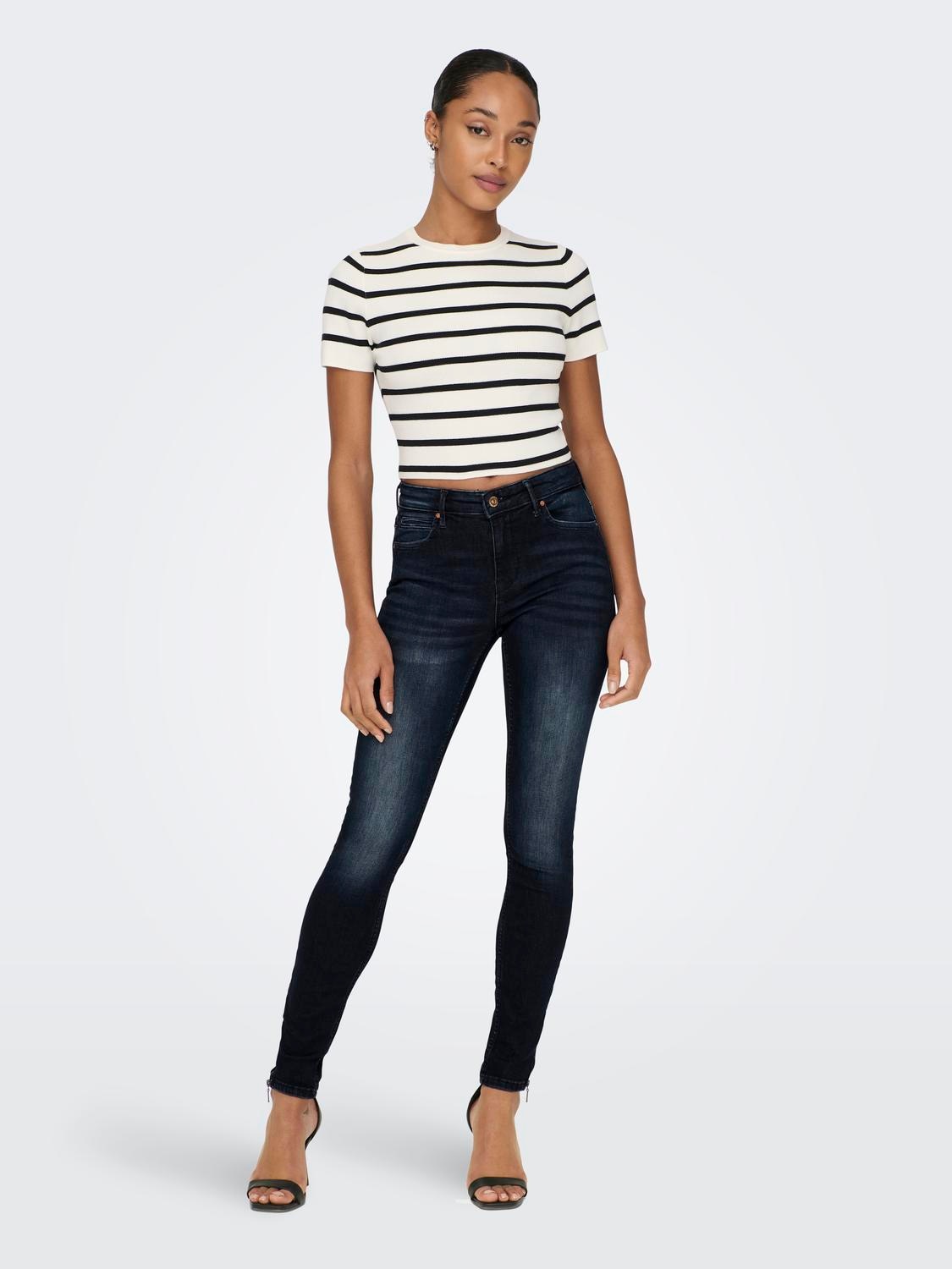 ONLY Skinny-fit-Jeans »ONLKENDELL LIFE REG SK ANKLE«, mit Zipper am Saum
