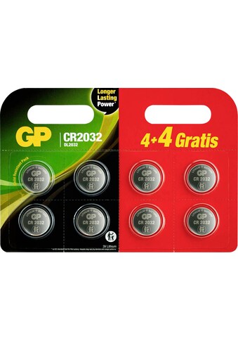 GP Batteries Knopfzelle »8 Stck CR2032 GP Lithium 3V«, 3 V, (Set, 8 St.) kaufen