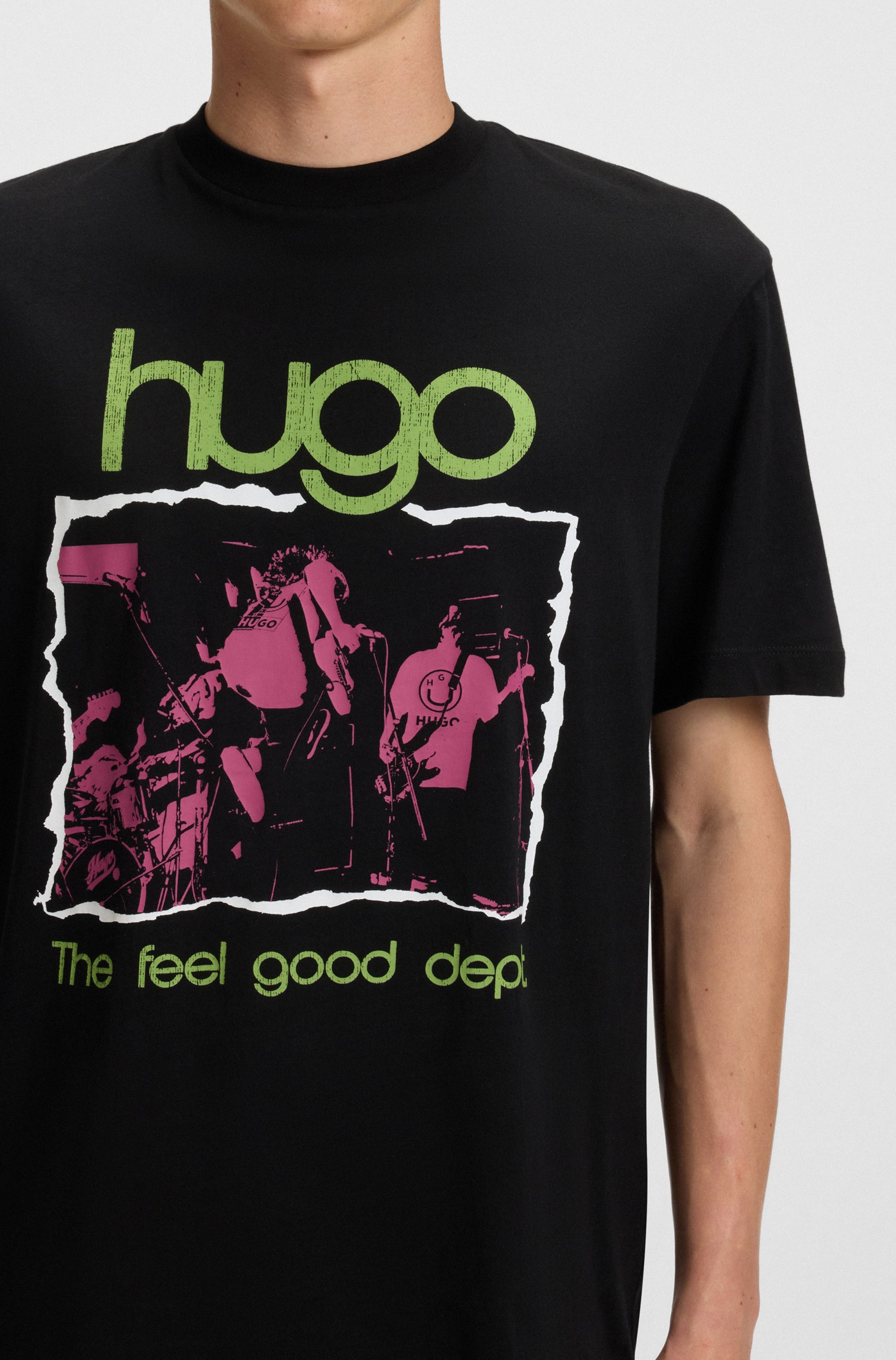 HUGO Blue T-Shirt »Nopix«, mit Fotodruck