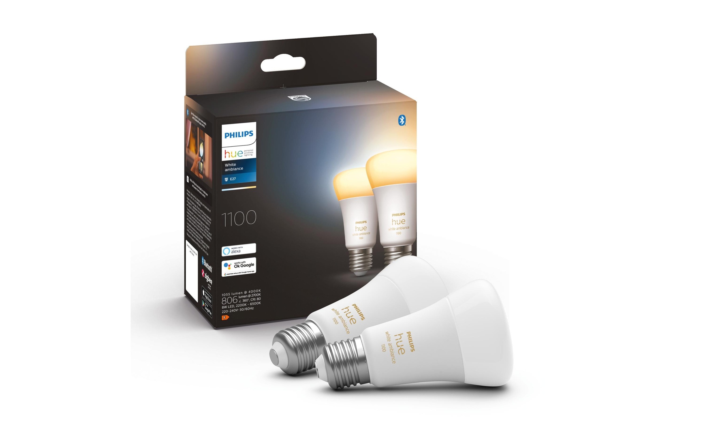 Philips Hue Spezialleuchtmittel »White Ambian«, E27, Neutralweiss-Tageslichtweiss-Kaltweiss-Warmweiss