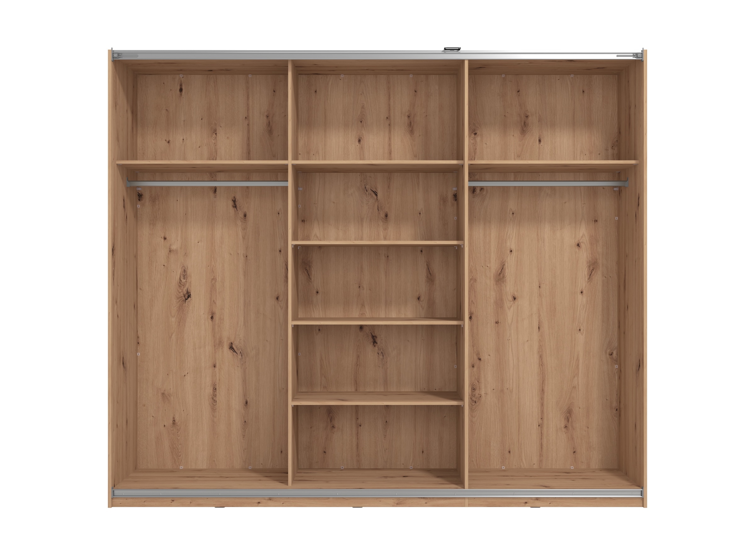 INOSIGN Schwebetürenschrank »Sardinia, Kleiderschrank mit Spiegel, Made in Europe«, viel Stauraum durch grosszügige Innenausstattung, 170 oder 262cm breit