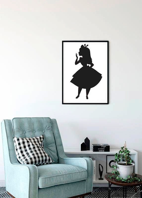Poster Schlafzimmer, Silhouette«, günstig »Alice | kaufen ✵ Disney, Kinderzimmer, Wohnzimmer Jelmoli-Versand Komar (1 St.),