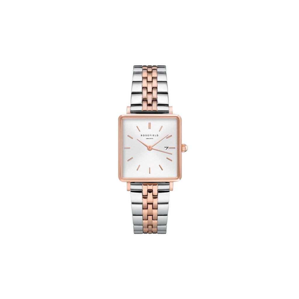 ROSEFIELD Chronograph »The Boxy White Sunray Silver Rosé«