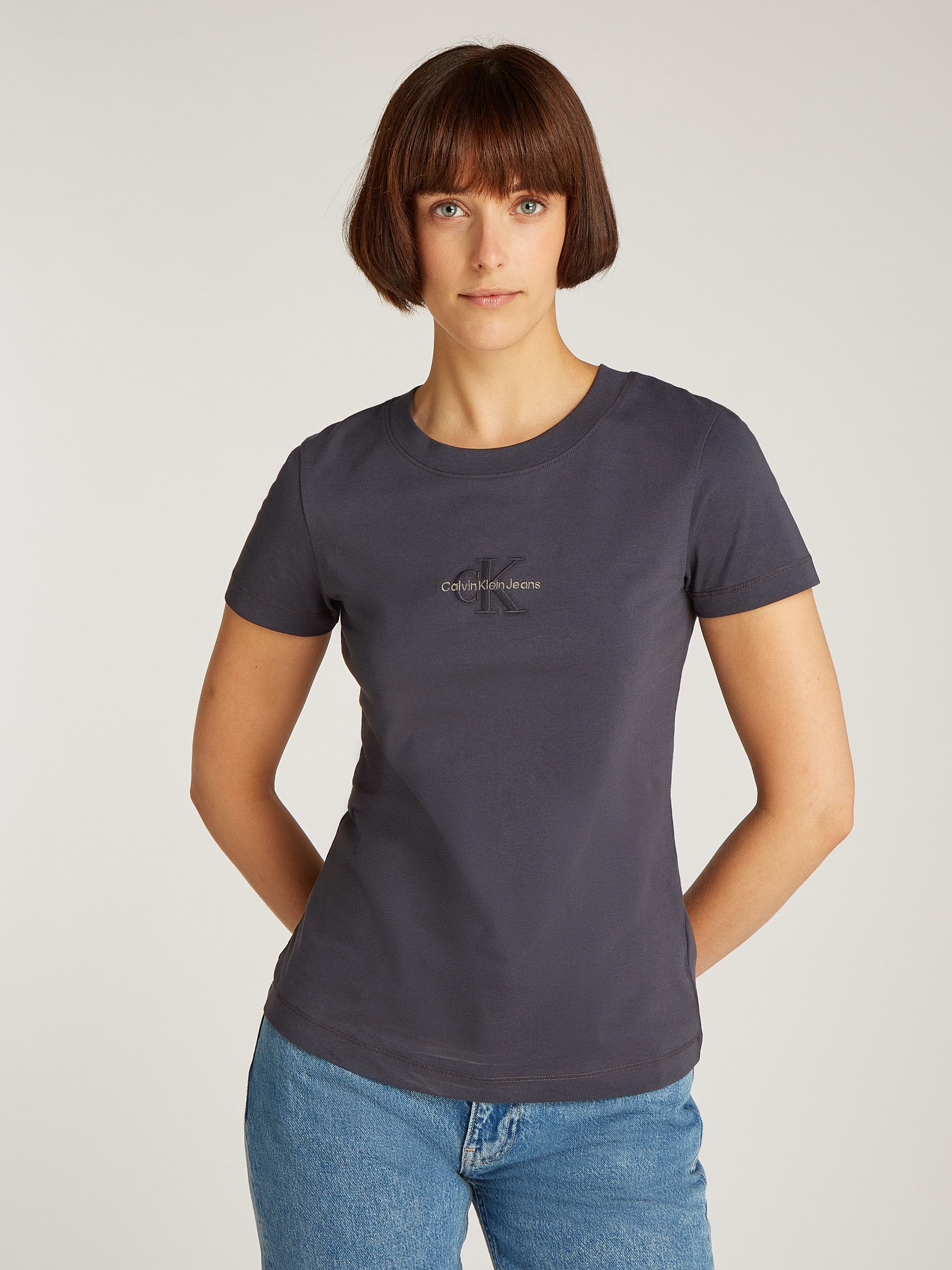 Calvin Klein Jeans T-Shirt »MONOLOGO SLIM TEE«, mit Logoprägung