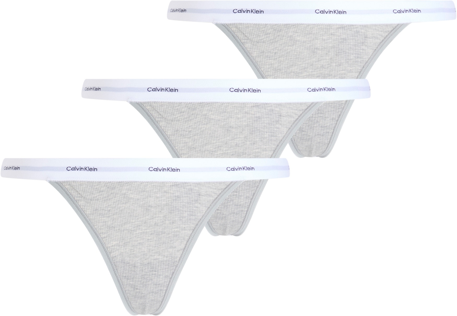 Calvin Klein Underwear Tanga »STRING THONG 3PK« Packung, 3er-Pack, 3 Stk. mit Rippenstruktur