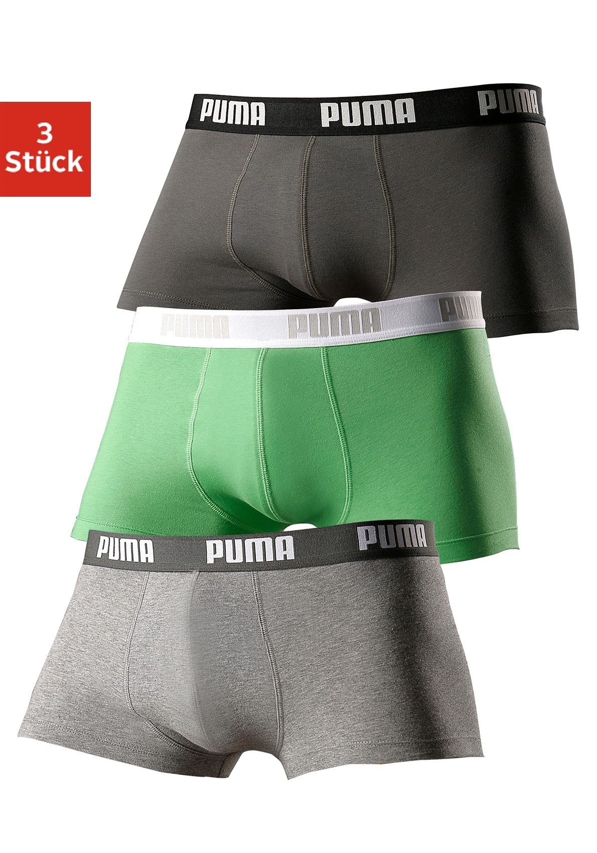 breitem Jelmoli-Versand | PUMA Hipster, (Packung, mit 3 online Bund shoppen Logoschriftzug auf St.),