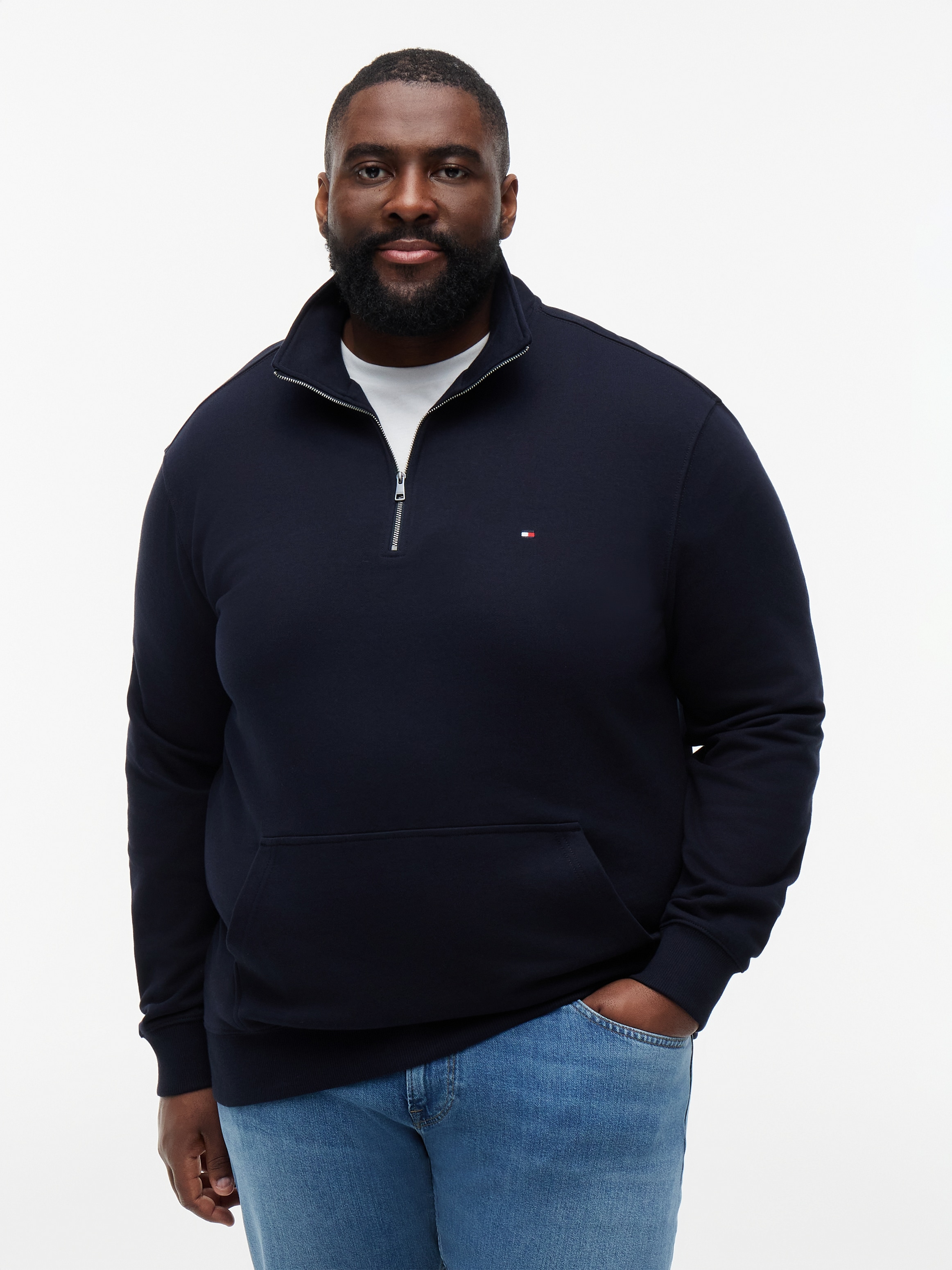 Tommy Hilfiger Big & Tall Sweatshirt "BT-ESSENTIAL TERRY NEW 1/4 ZIP", Grosse Grössen
