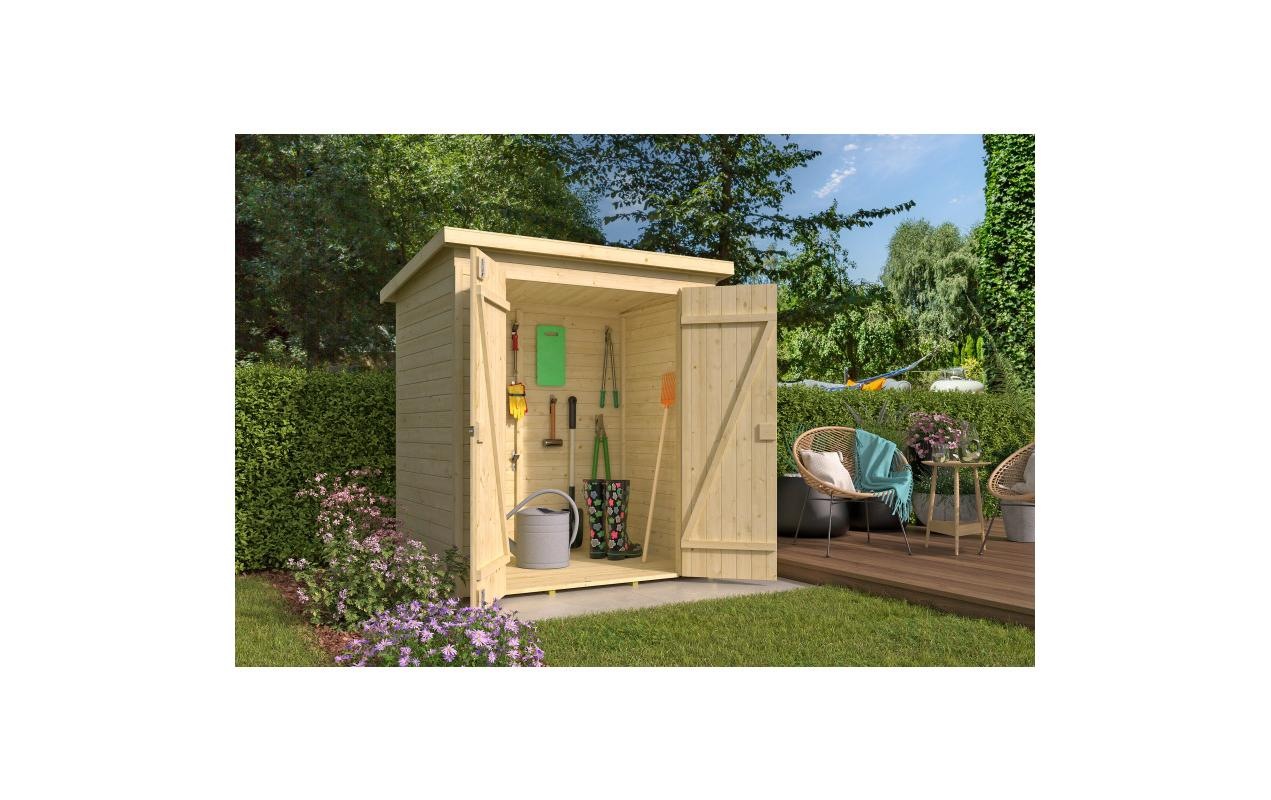 Gartenhaus »Creative Living Zermatt mit Pultdach, FSC, 170 x 120 x 199«, Holzart: Fichte (Estland)