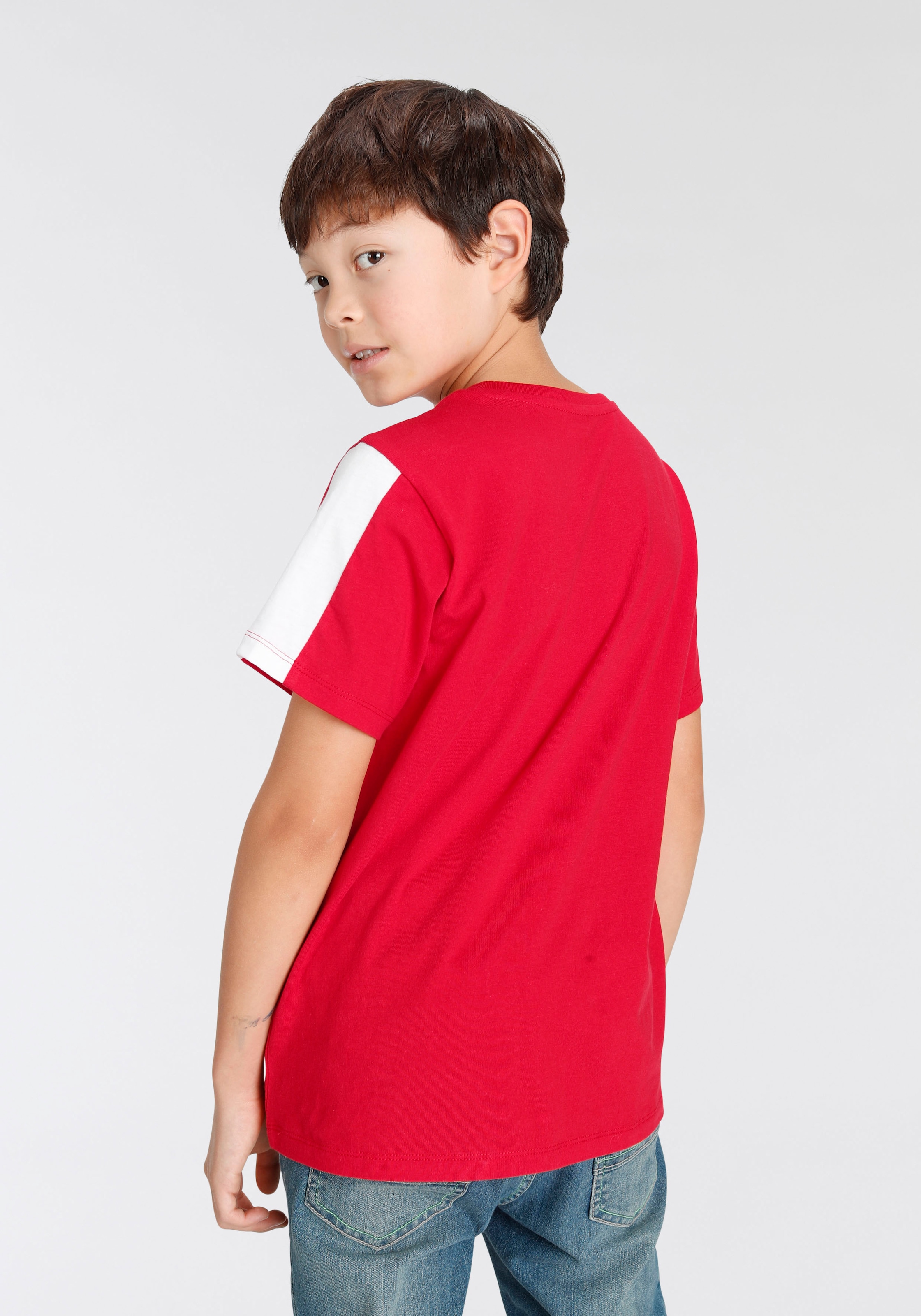 Bench. T-Shirt »mit farbigem | ligne Jelmoli-Versand Ärmeleinsatz« Boutique en
