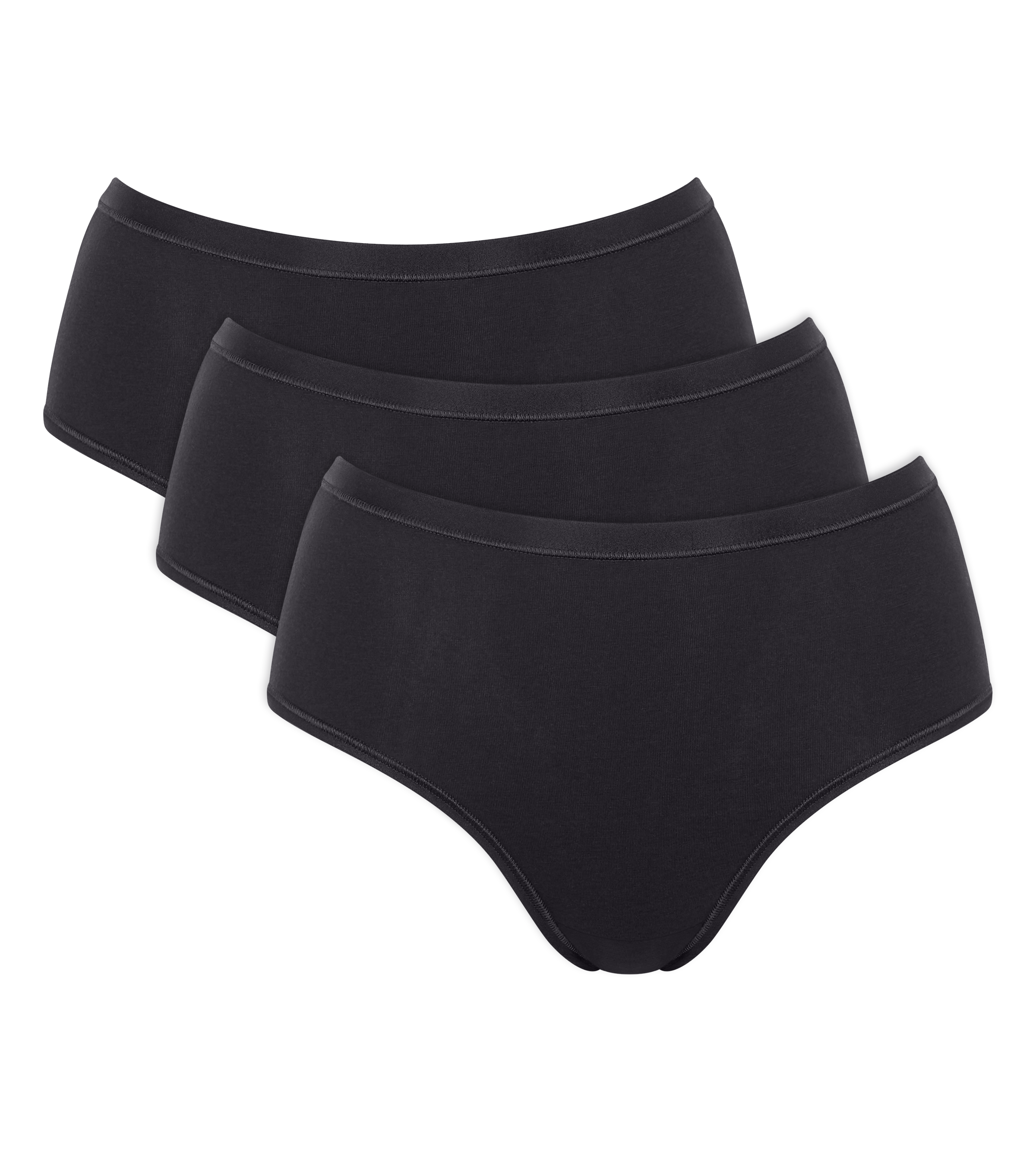 sloggi Midislip »GO Daily Cotton« 3er Pack, Glanz-Effekt Details, weich, Baumwollmix, bequem, elastisch