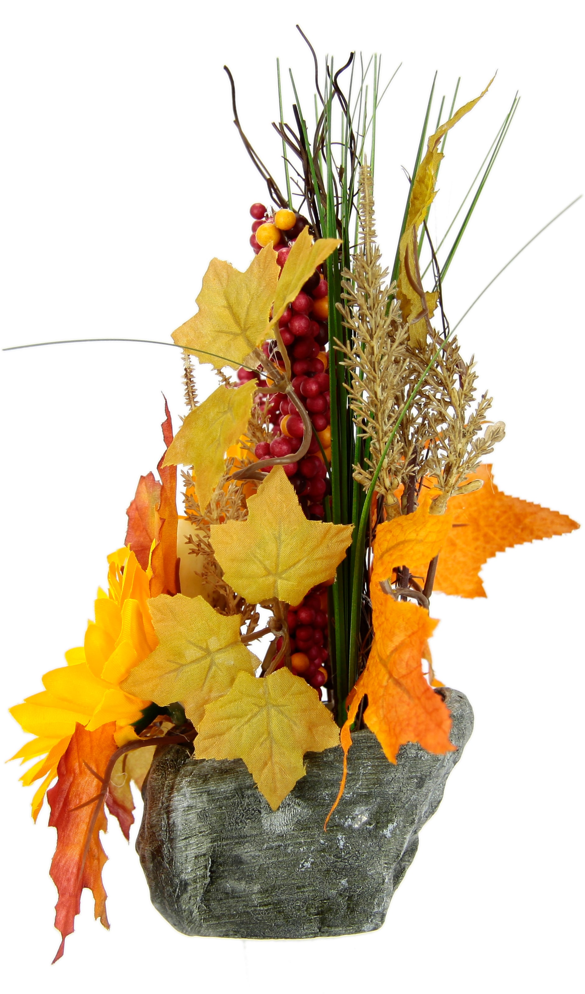 Kunstblume Deko für Künstliche Herbstgesteck online auf »Gesteck I.GE.A. Blumen Halloween | aus kaufen Sonnenblumen Jelmoli-Versand Stein«, Ornamente