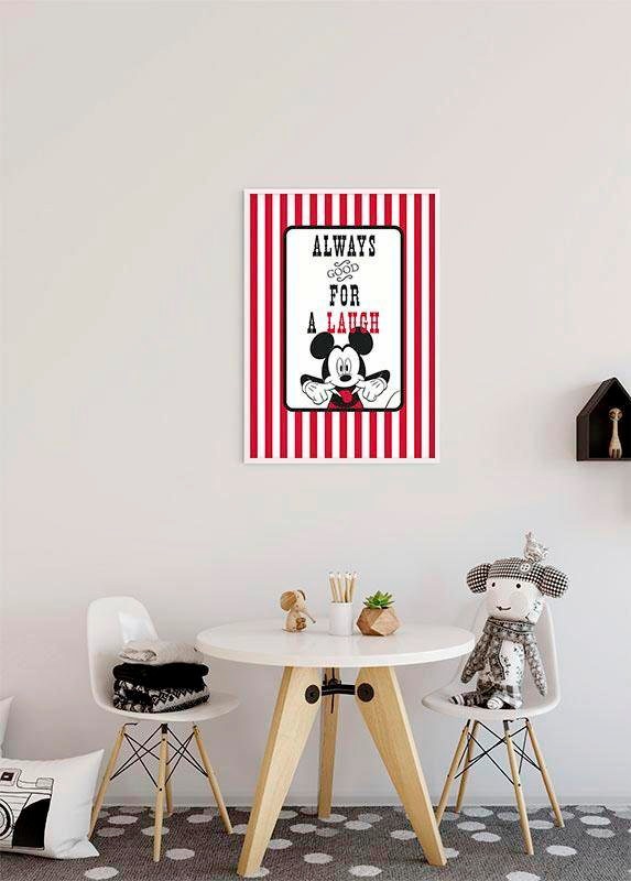 Komar Bild »Mickey Mouse Laugh«, Disney, (1 St.), Wandbild zur Dekoration im Kinderzimmer - ohne Rahmen