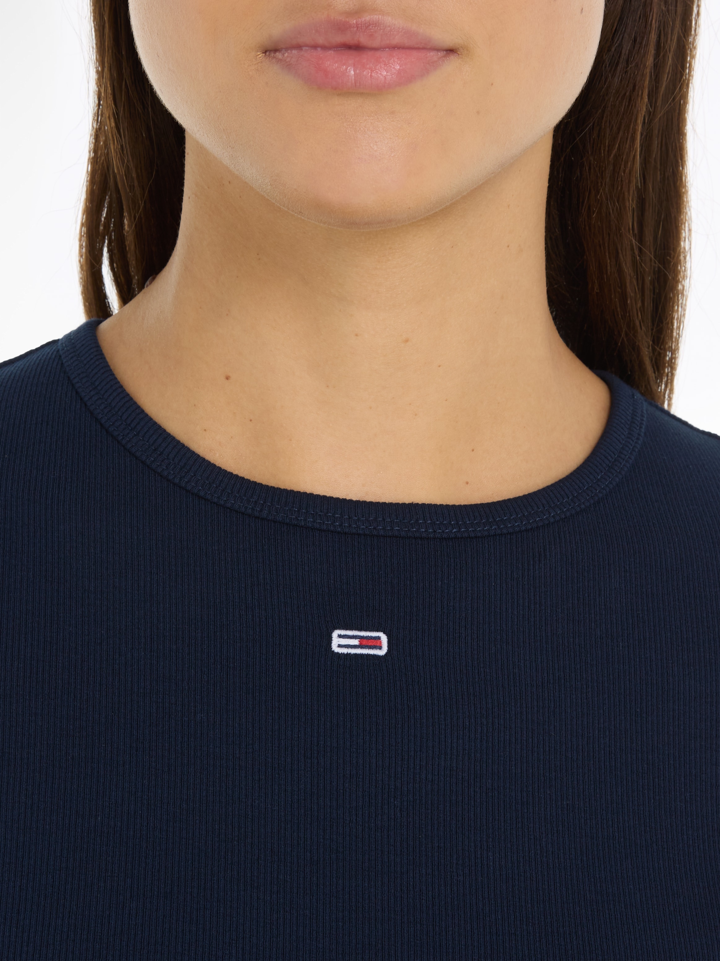 Tommy Jeans Curve T-Shirt »Slim Essential Rib«, Grosse Grössen