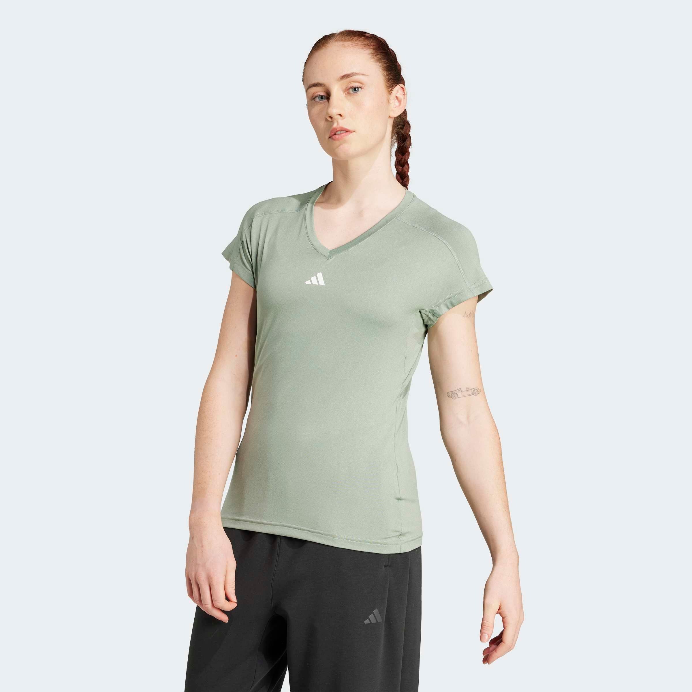 adidas Performance T-Shirt »WE MIN T« Trainingsshirt, feuchtigkeitsabsorbierend mit V Ausschnitt