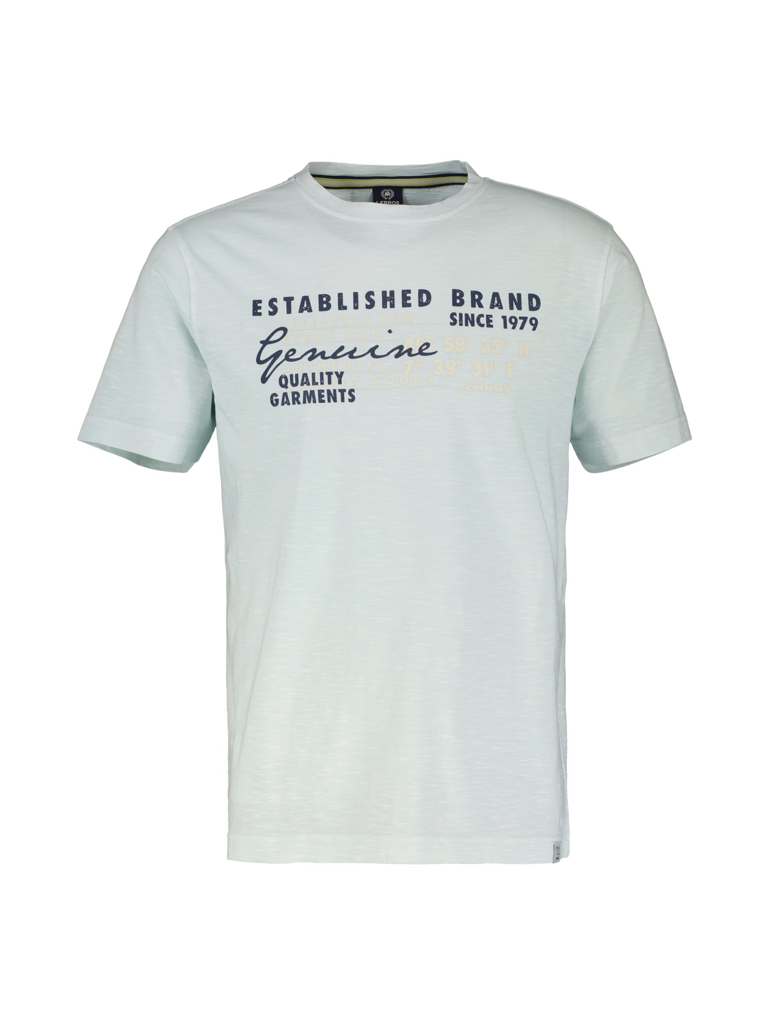 LERROS T-Shirt »LERROS T-Shirt, unifarben mit Brustprint«
