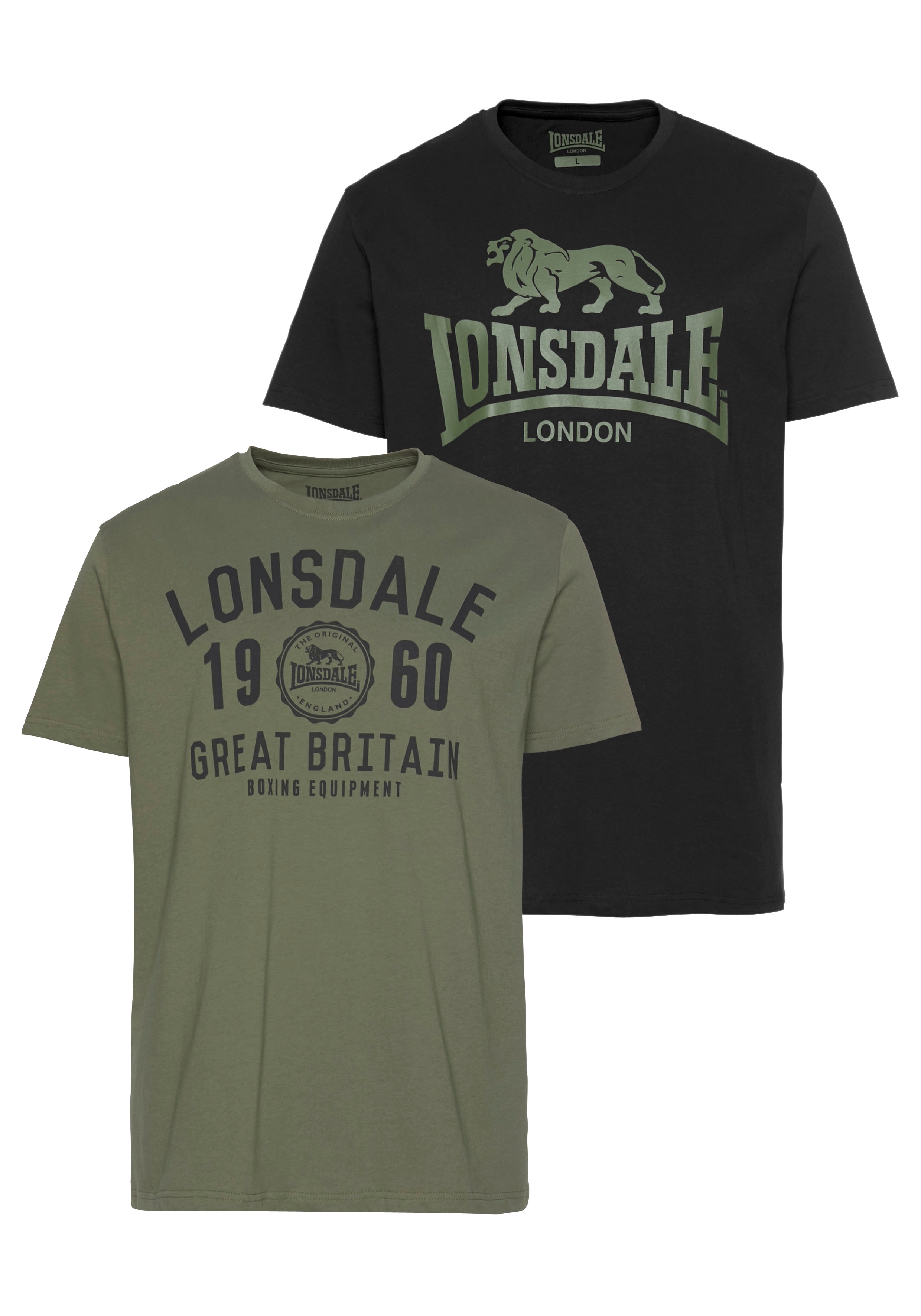 Lonsdale T-Shirt »BANGOR« Packung, 2er-Pack, 2 Stk. tlg. Doppelpack