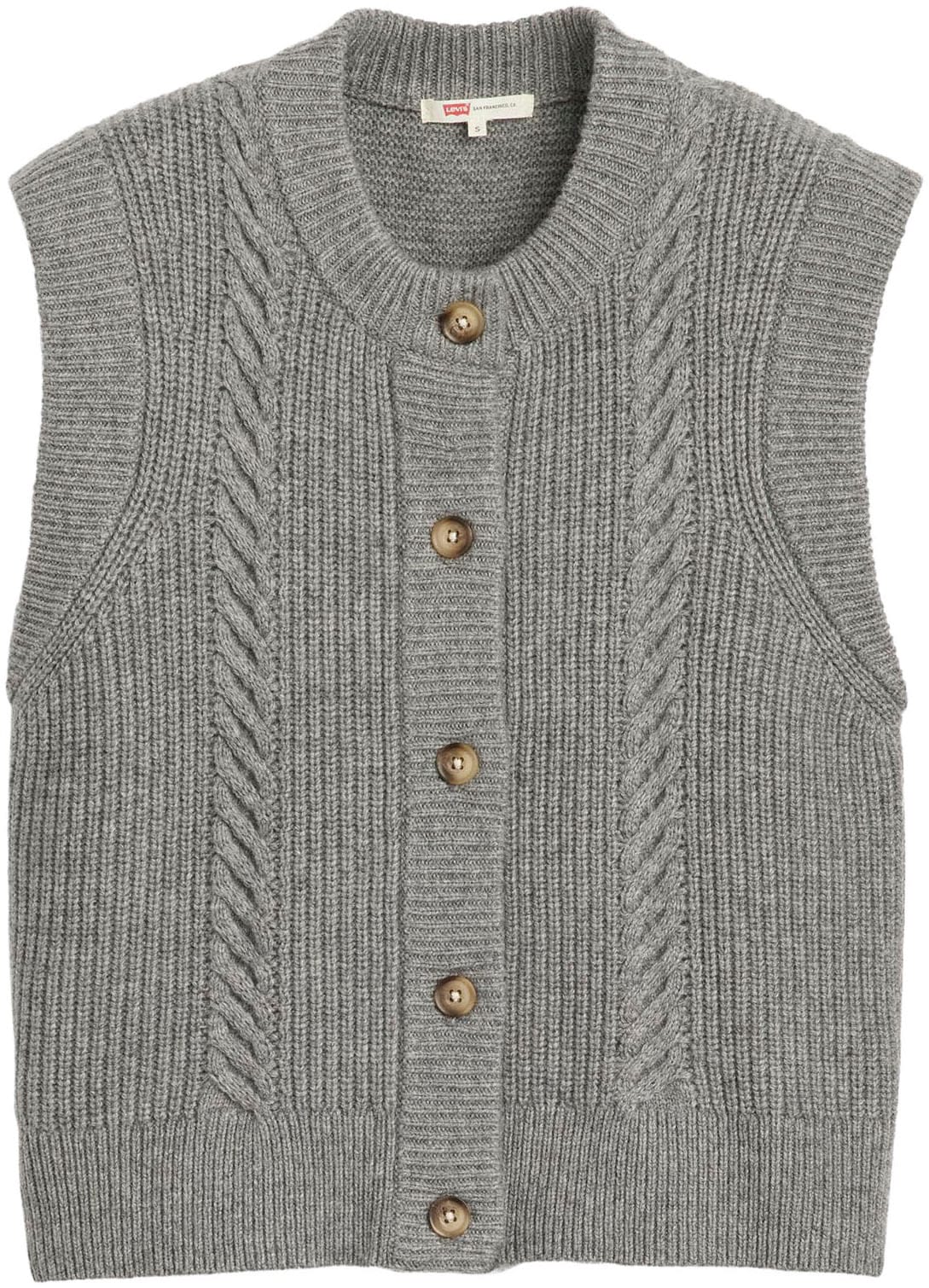 Levi's® Strickweste »INES CABLE SWEATE«, Materialmix mit Wollanteil