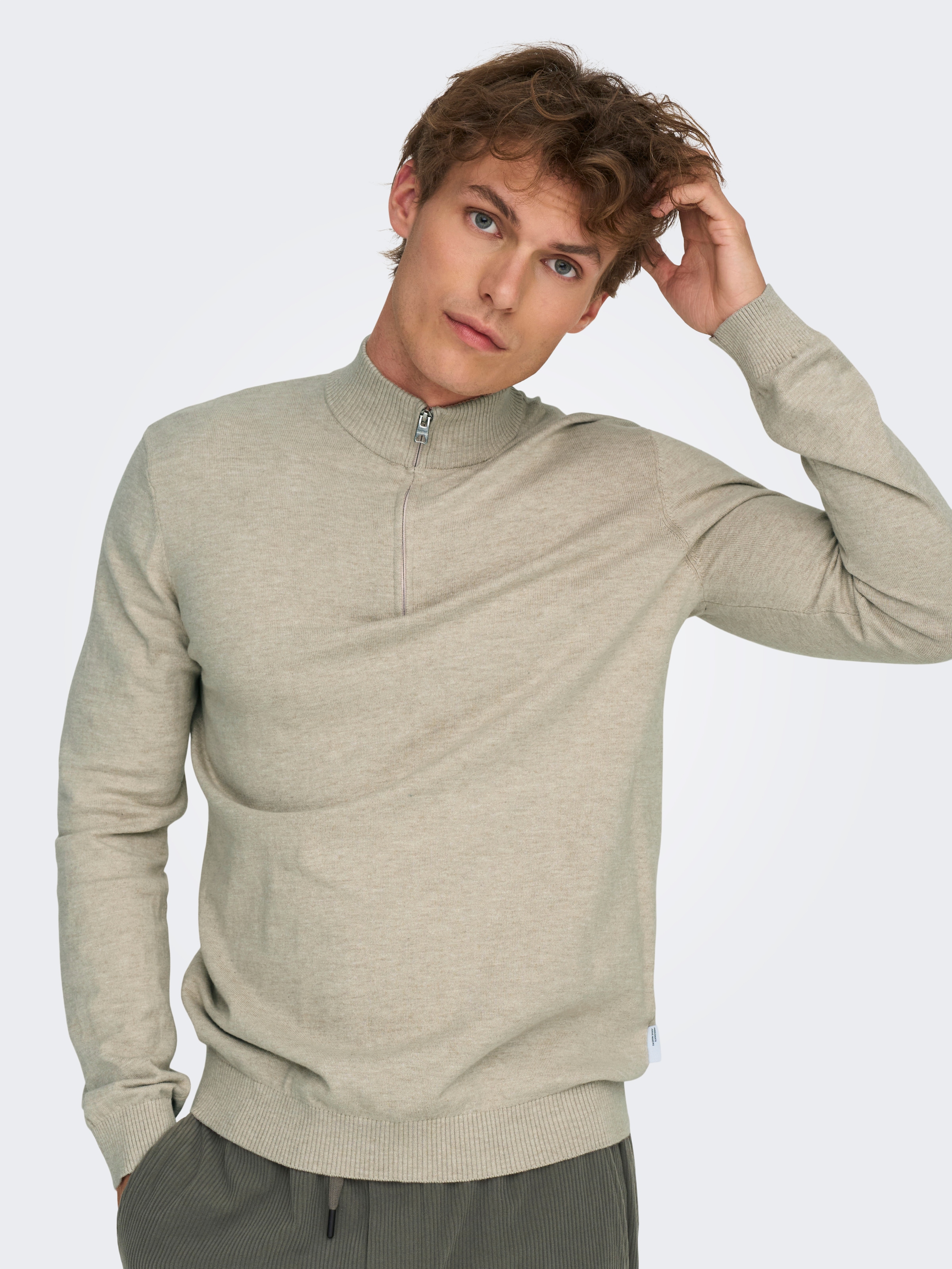 ONLY & SONS Troyer »ONSLOUI REG 12 MEL HALF ZIP KNIT NOOS«