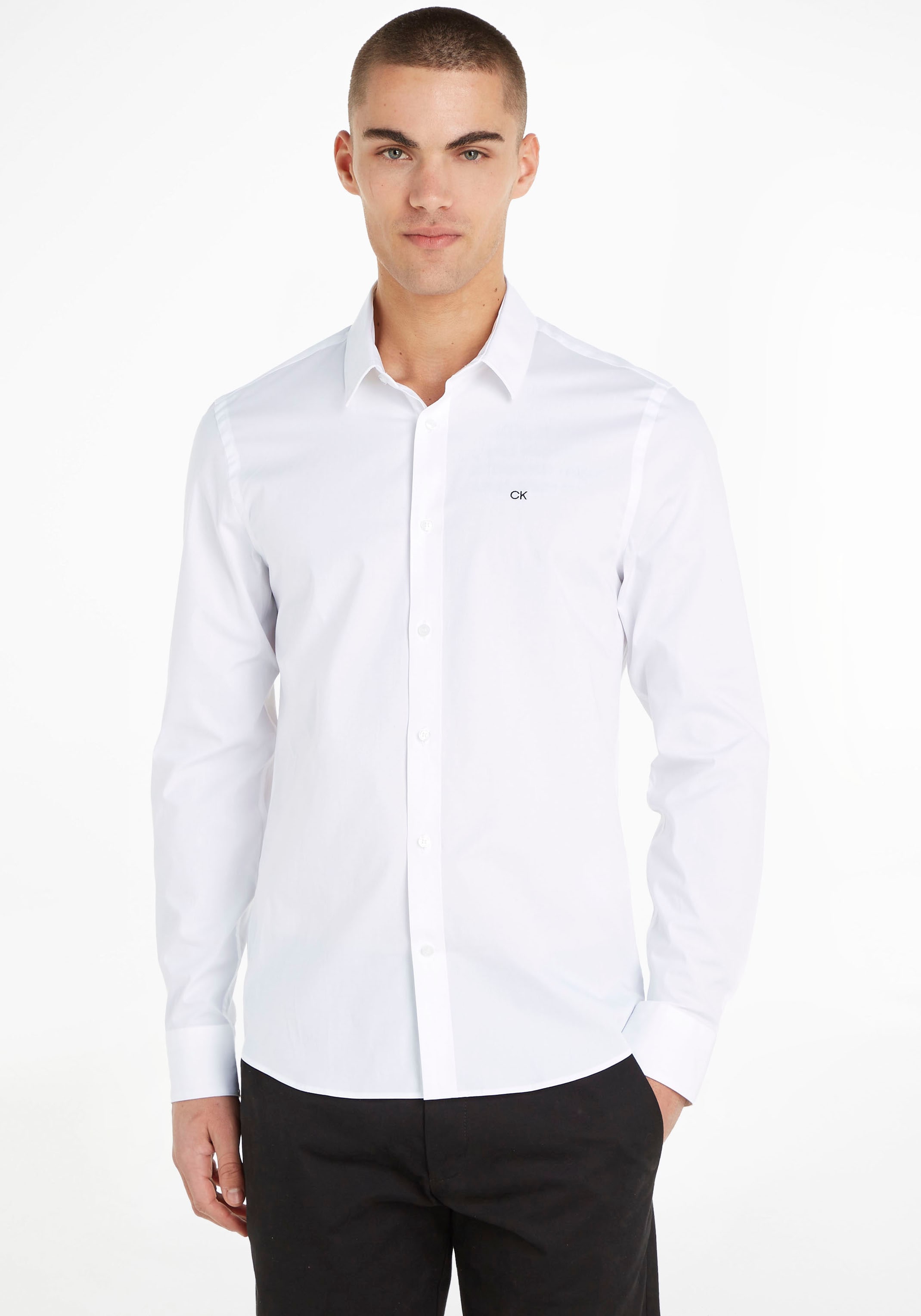Calvin Klein Businesshemd »STRETCH POPLIN SLIM SHIRT«, mit Calvin Klein  Logo auf der Brust online bestellen | Jelmoli-Versand