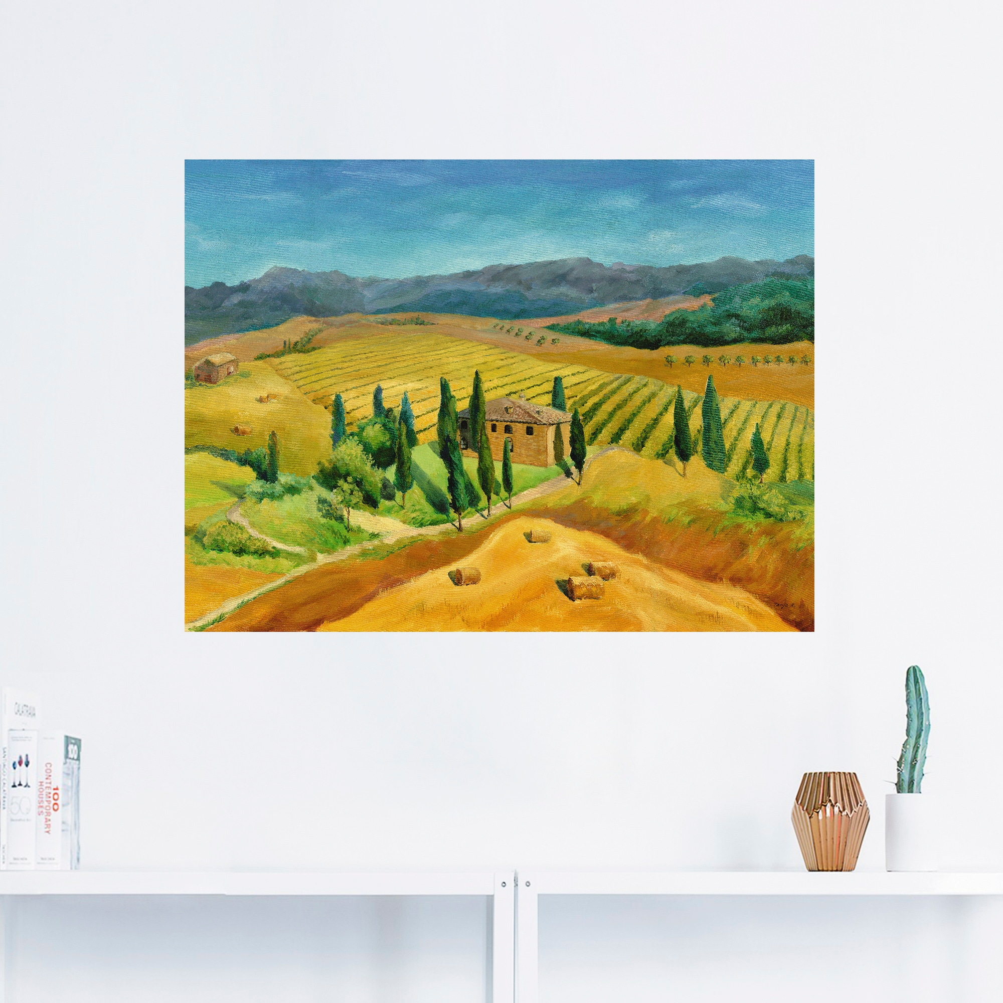 Artland Wandbild »Toskanalandschaft«, Europa, (1 St.), als Alubild, Leinwandbild, Wandaufkleber oder Poster in versch. Grössen