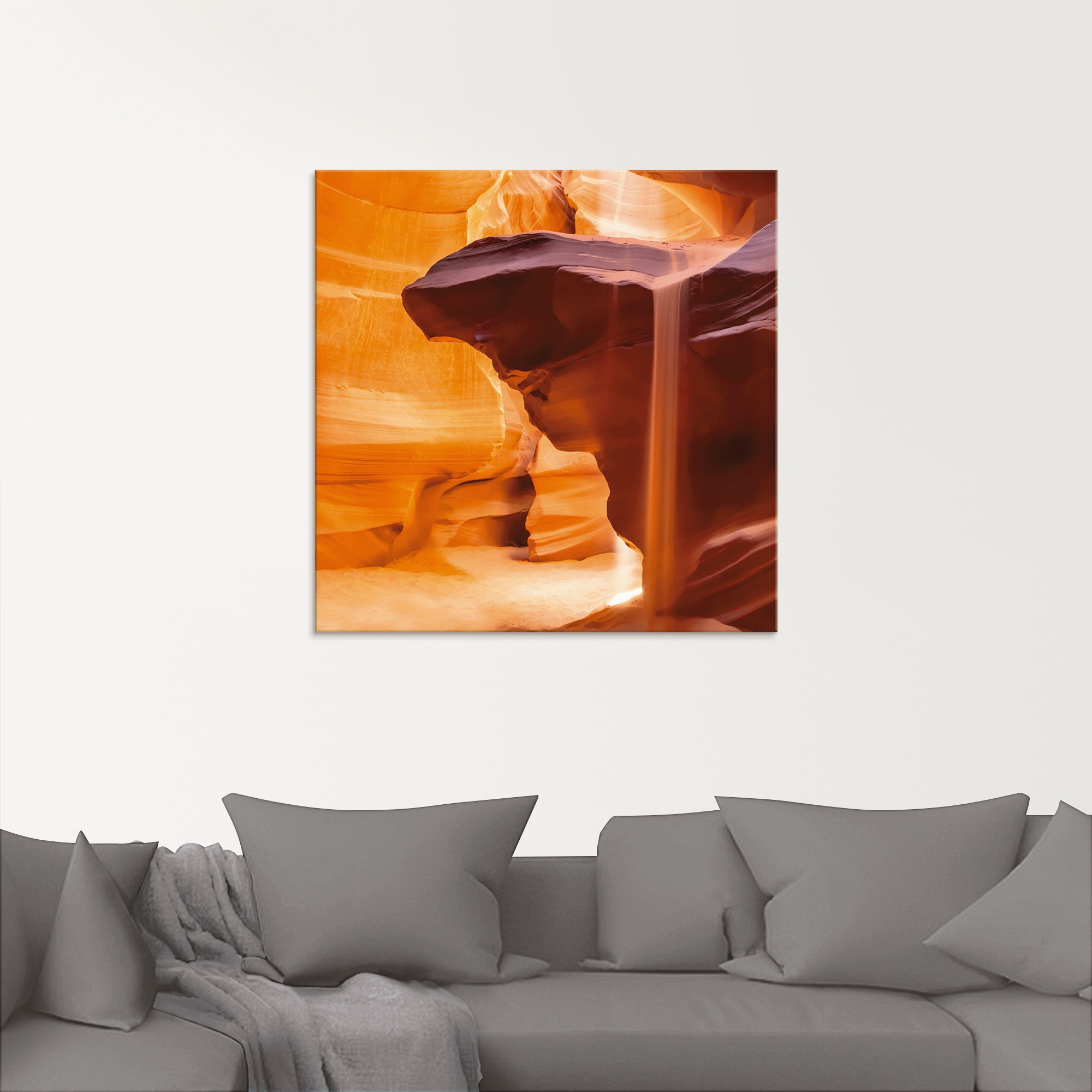 Artland Glasbild »Antelope Canyon Sanddusche«, Amerika, (1 St.), in verschiedenen Grössen