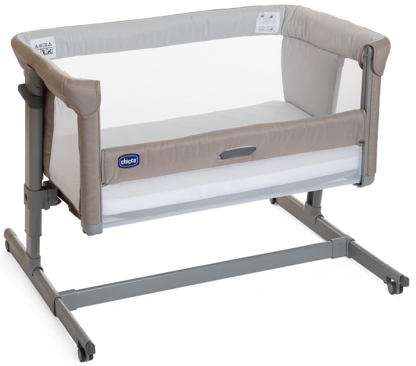 Chicco Beistellbett »Chicco Next2Me Dream Evo, Beige«, Bezug teilweise aus recyceltem Material
