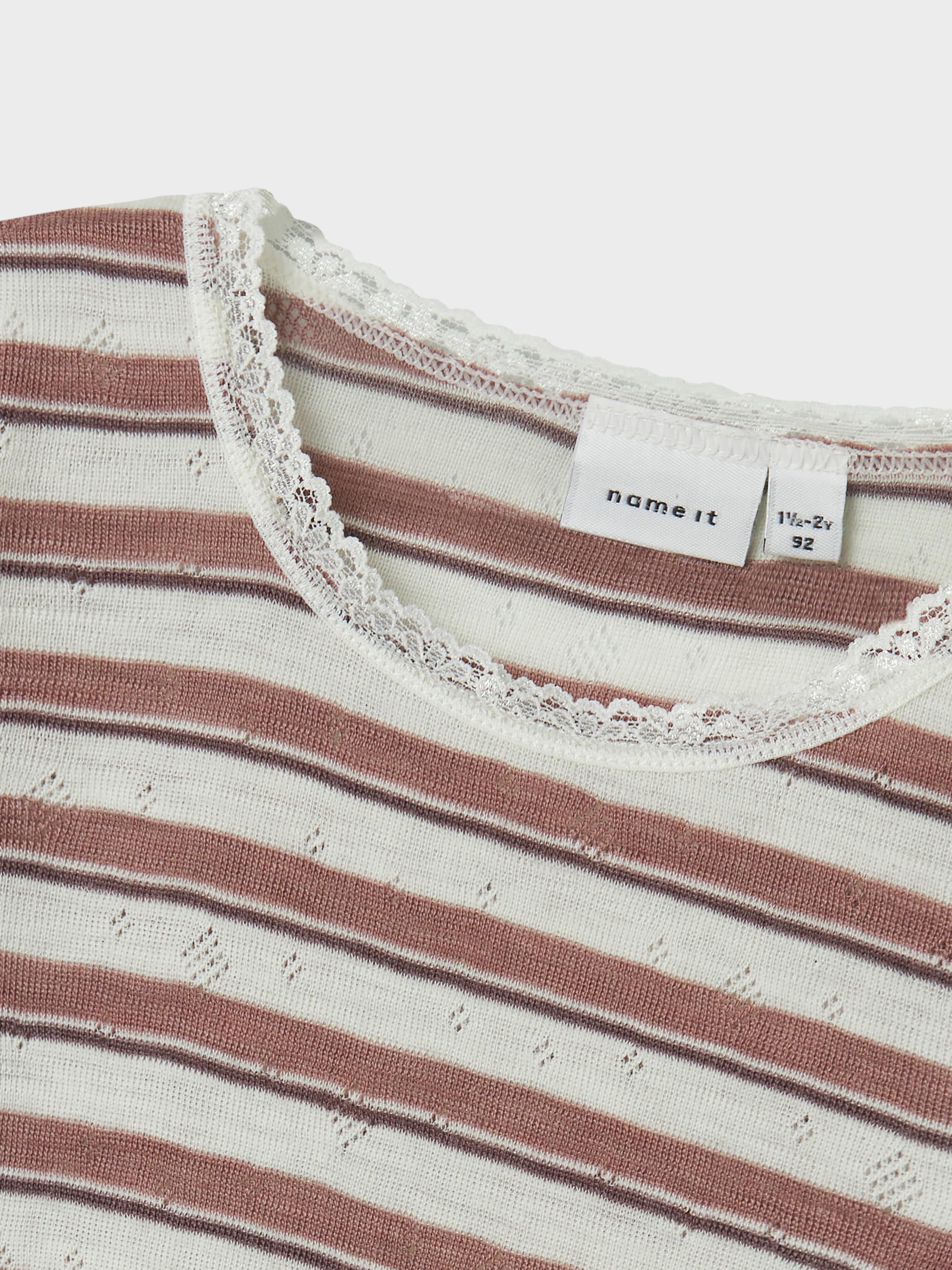 Name It Langarmshirt »NMFWANG WOOL NEEDLE LS TOP NOOS«, aus reiner Merinowolle